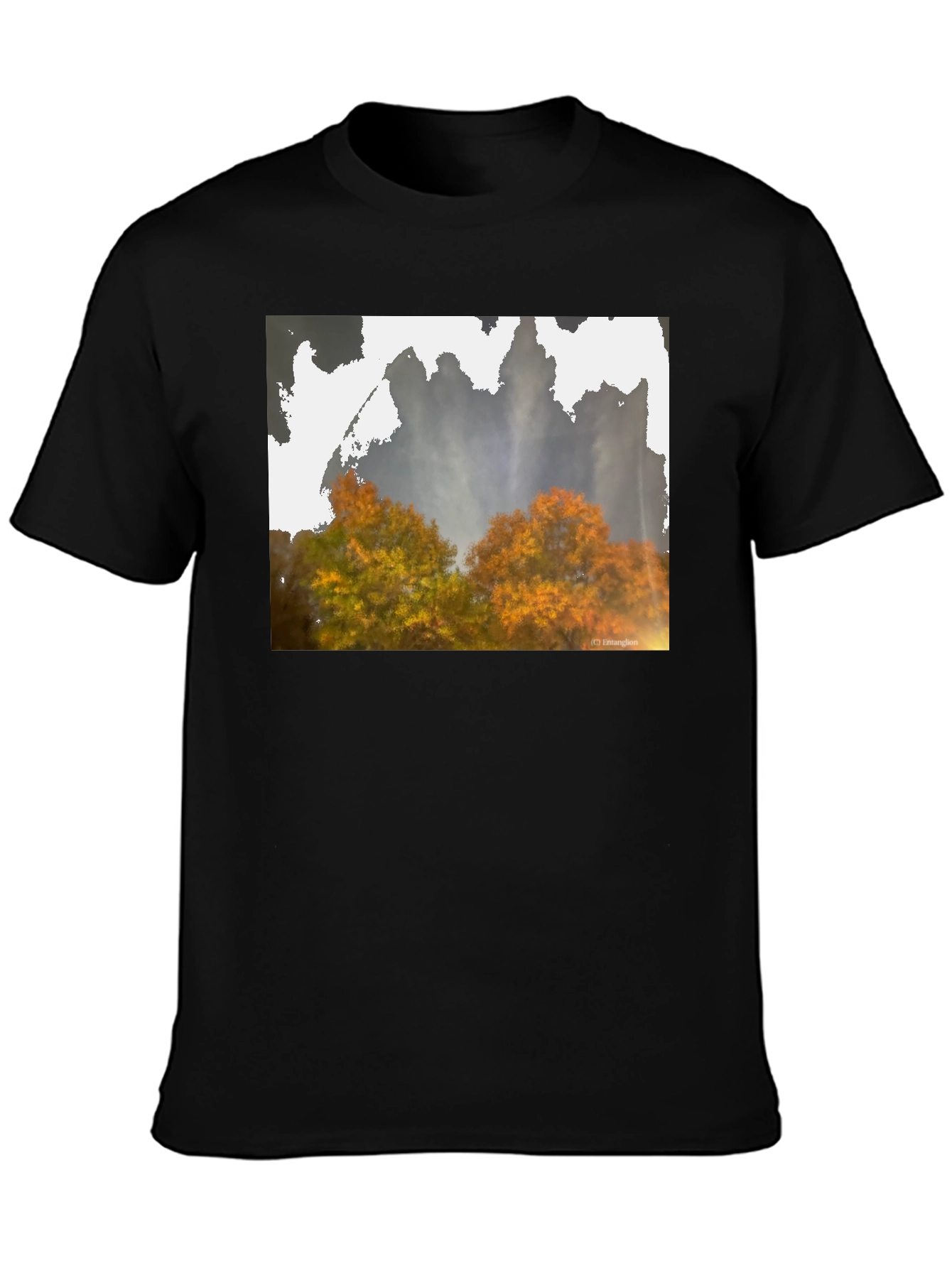 Nature Scene Black T-Shirt