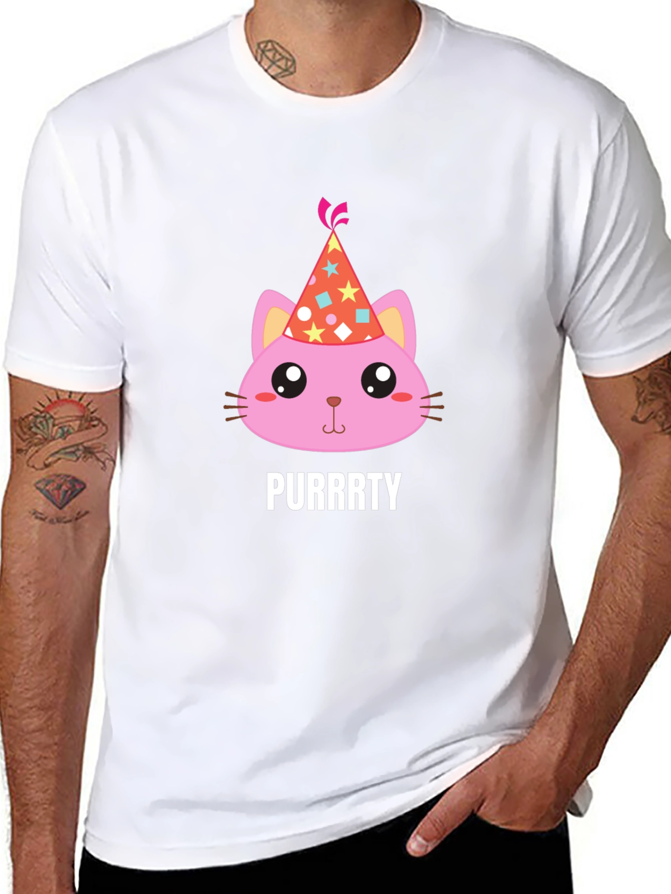 Purrrty Cat Party T-Shirt - Fun & Festive!