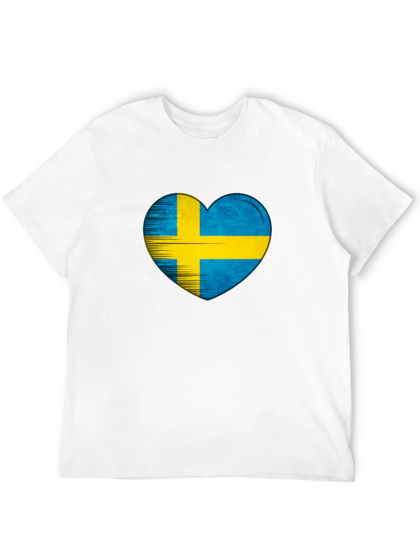 Sweden Flag Heart T-Shirt - Show Your Swedish Pride!