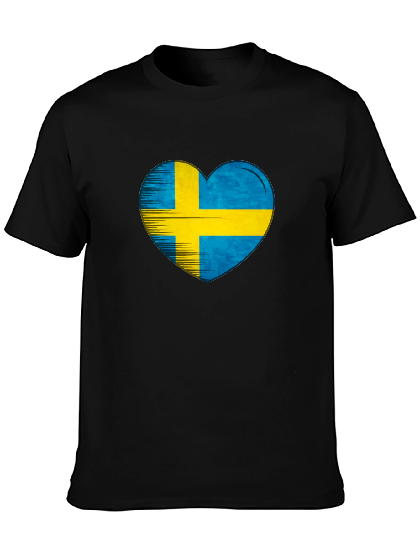 Sweden Flag Heart T-Shirt - Show Your Swedish Pride!