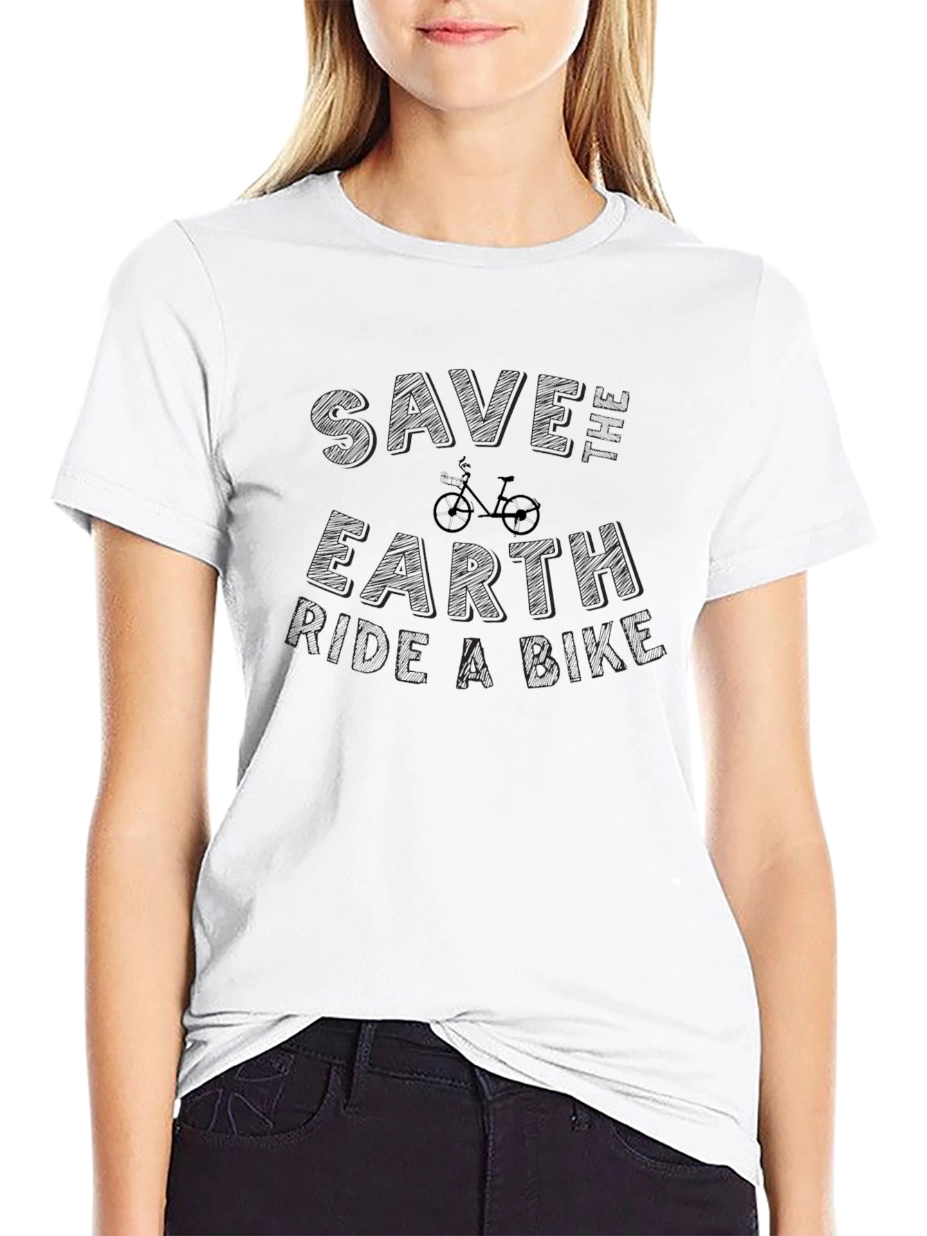 Save Earth Ride a Bike Graphic T-Shirt