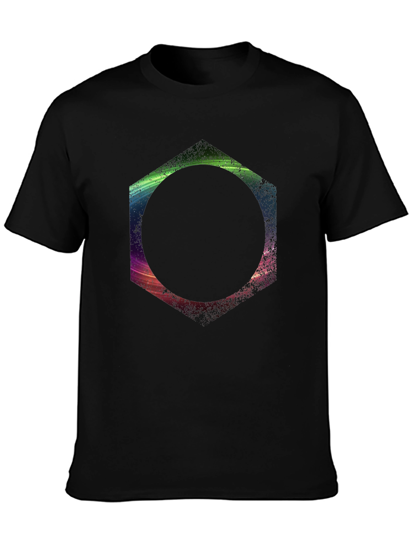 Geometric Print Black T-Shirt