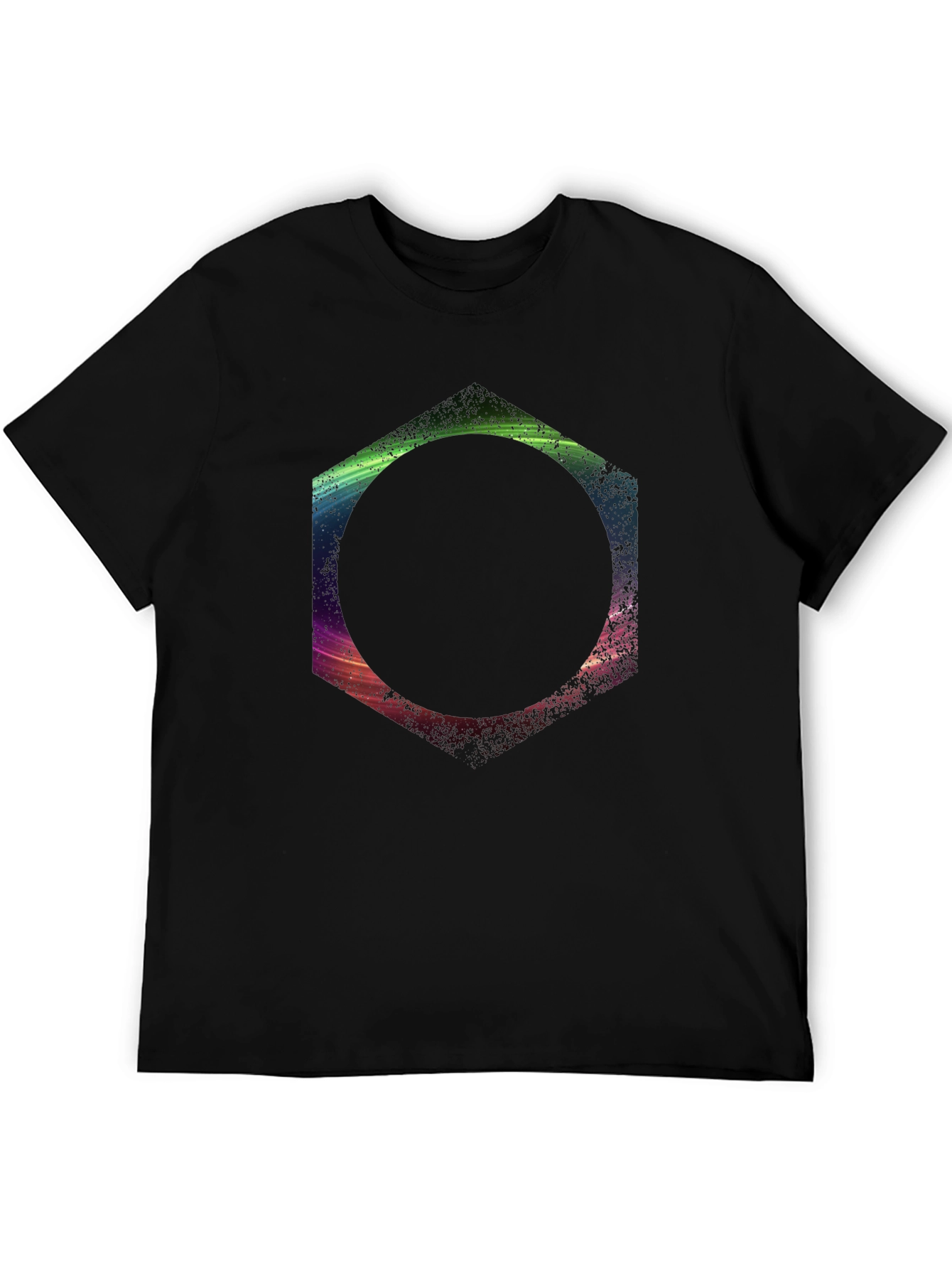 Geometric Print Black T-Shirt