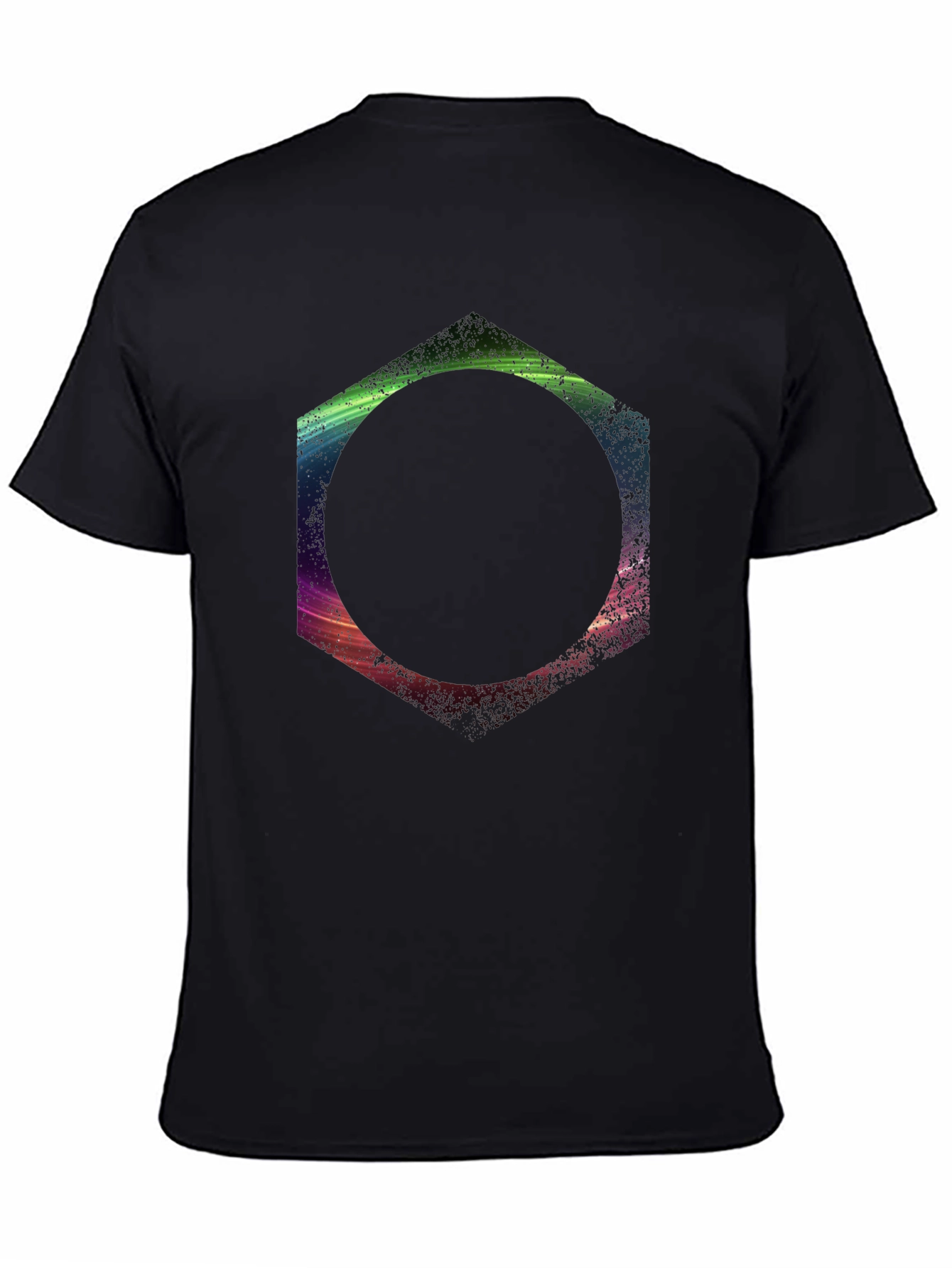 Geometric Print Black T-Shirt
