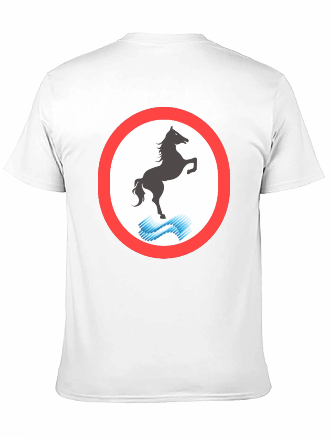 Horse Silhouette Graphic Tee - Black Cotton Blend