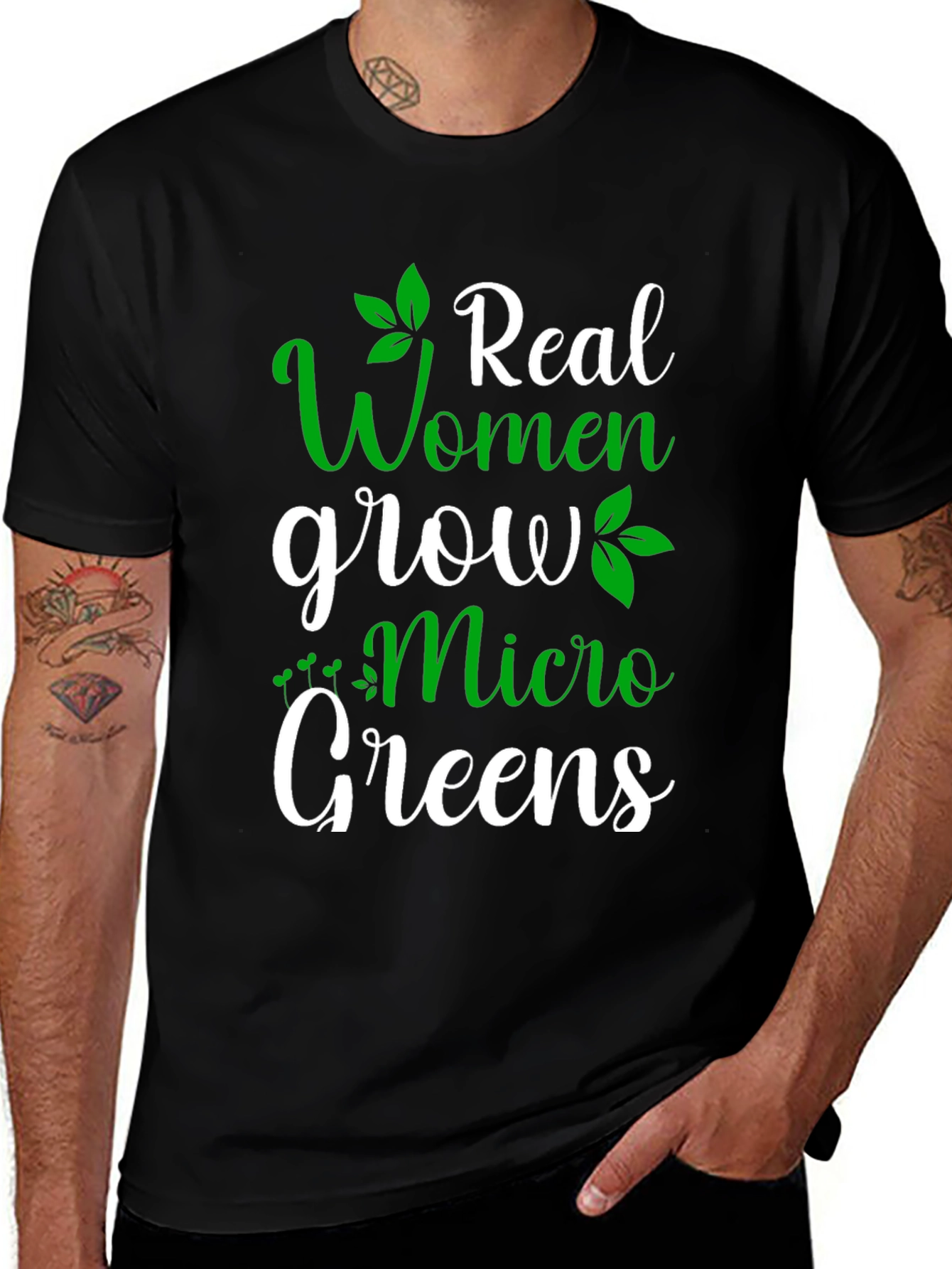Real Women Grow Micro Greens T-Shirt - Gardening Tee