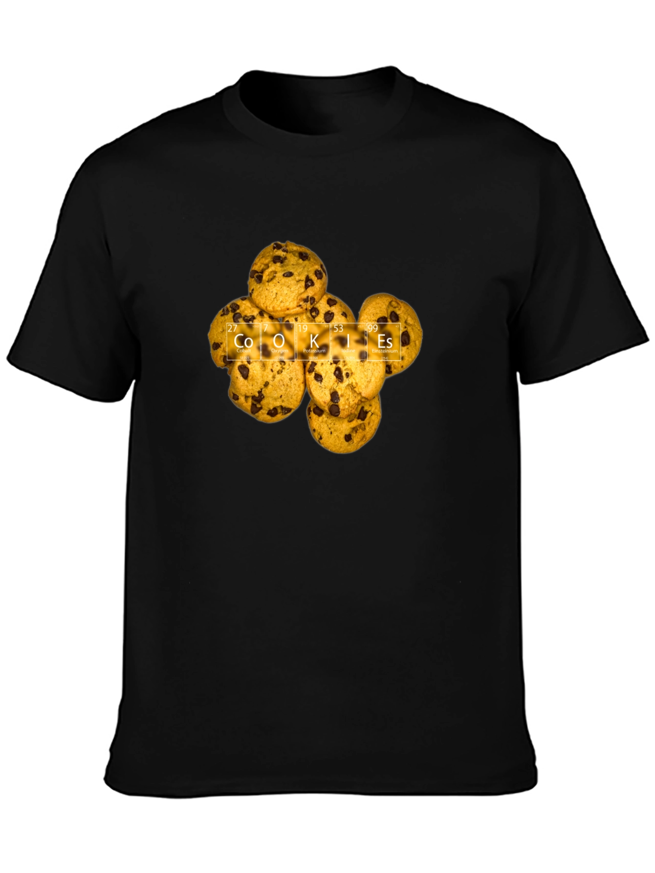 Cookies Periodic Table Mens Black T-Shirt