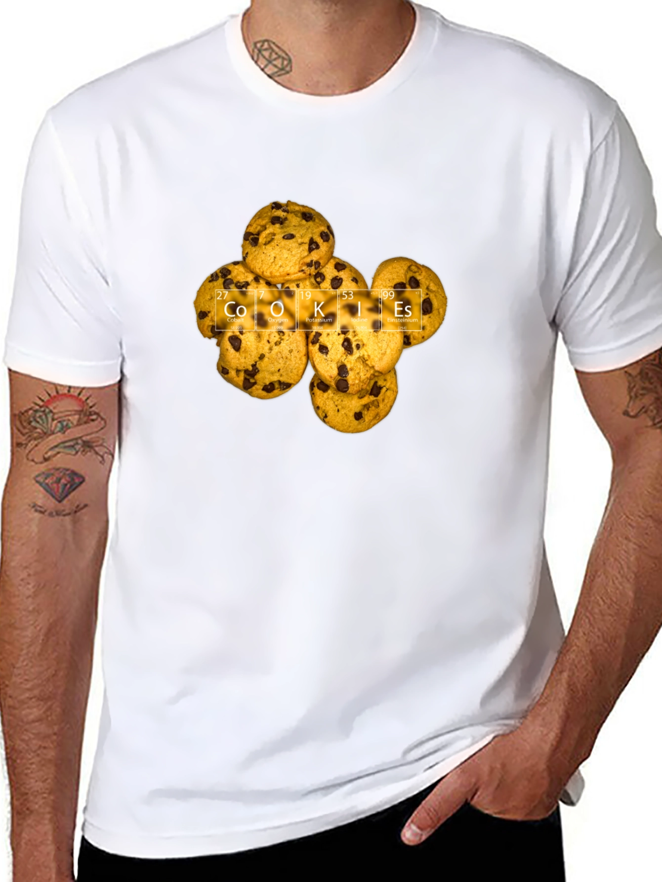 Cookies Periodic Table Mens Black T-Shirt