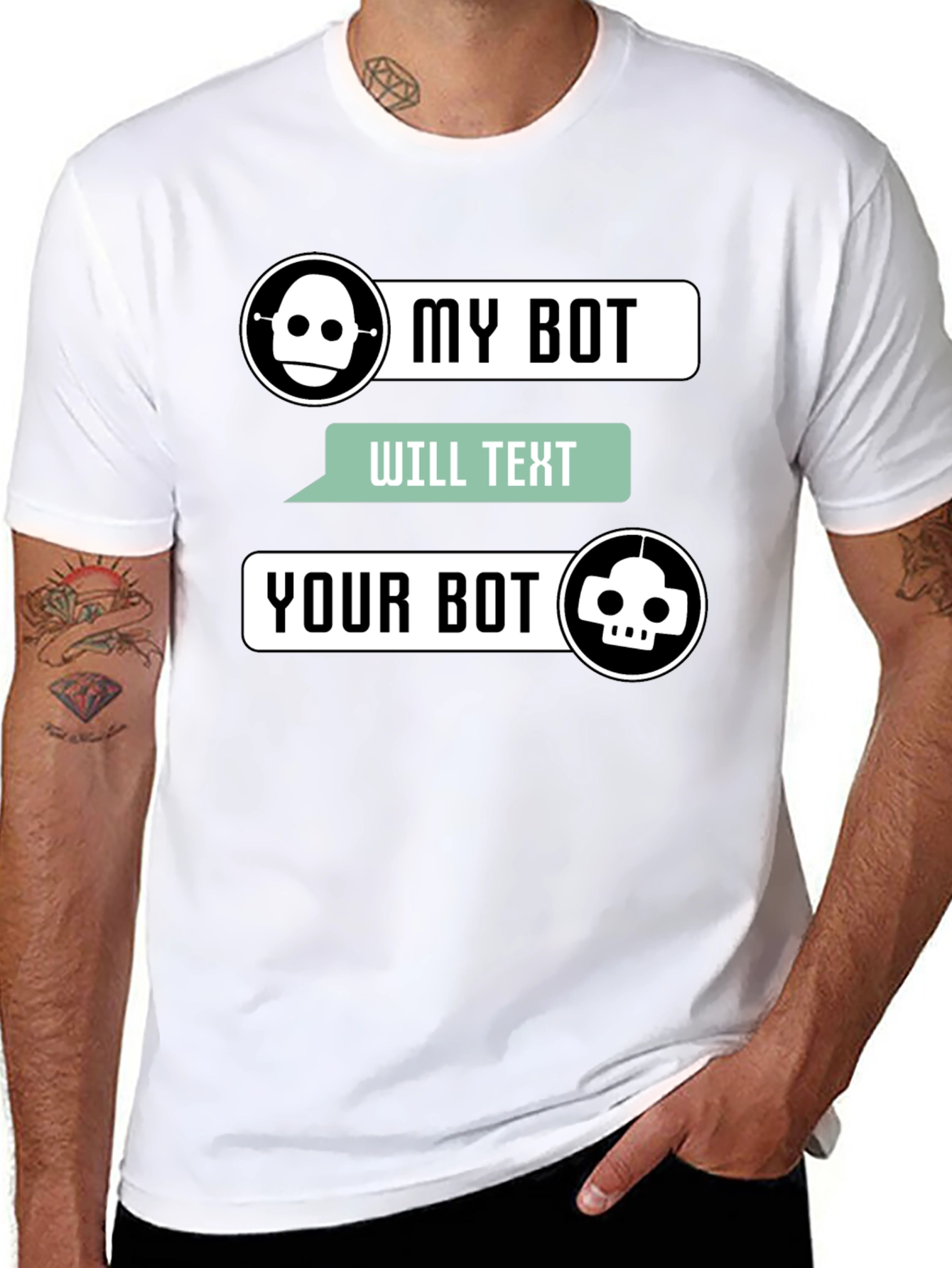 My Bot Will Text Your Bot Graphic T-Shirt