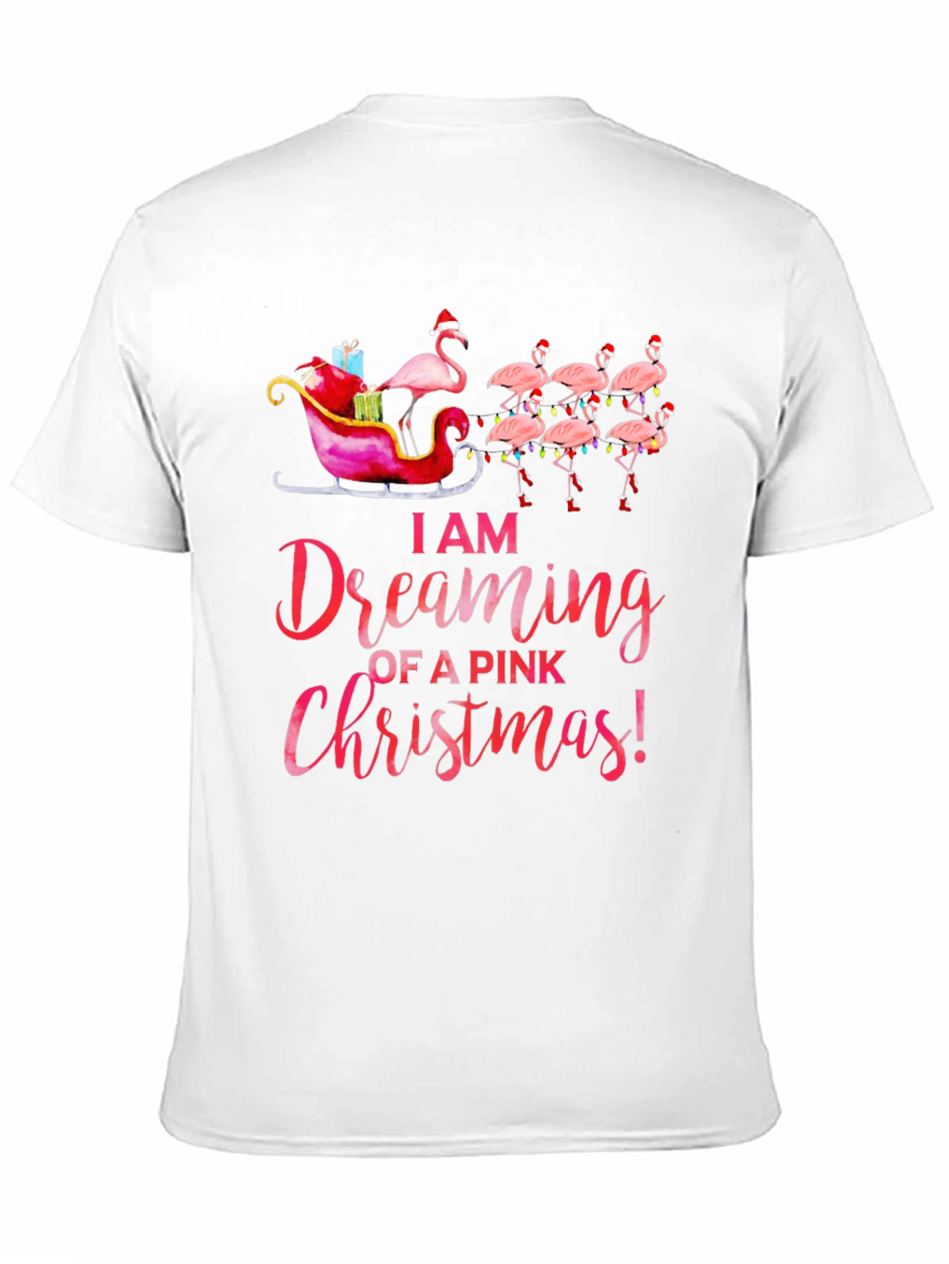 Pink Christmas Flamingo T-Shirt