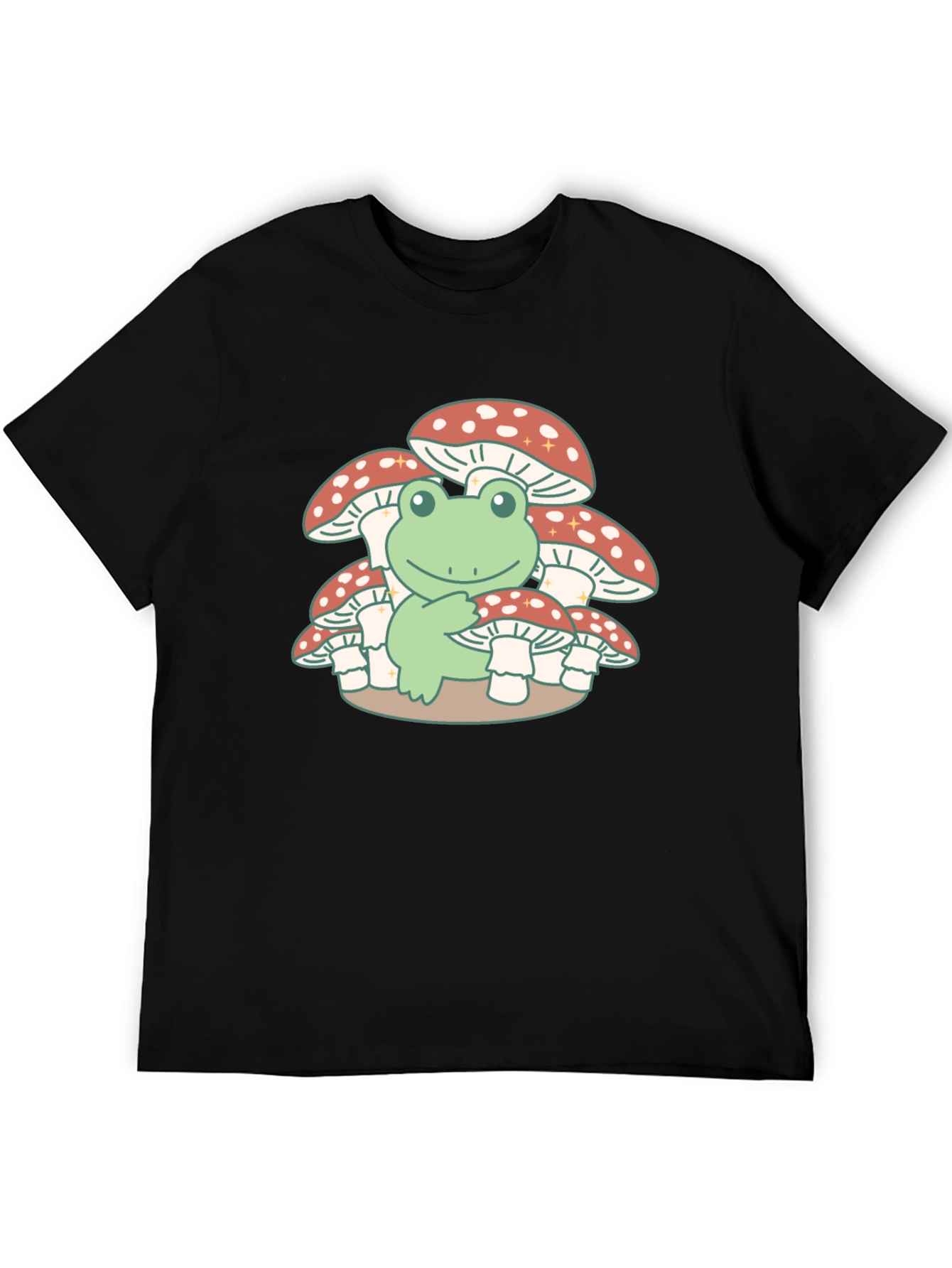 Frog on Mushrooms T-Shirt - Cute & Unique Design