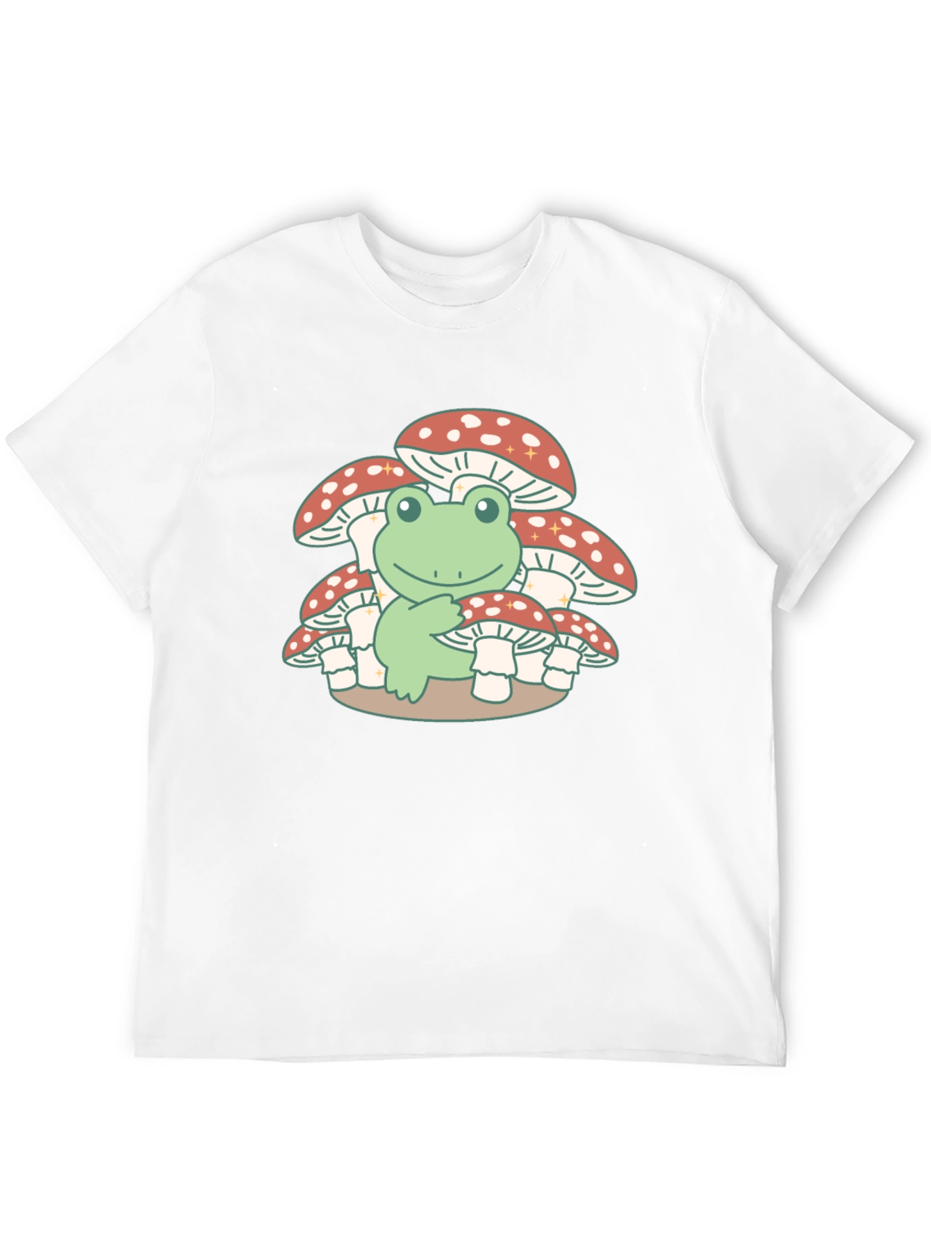 Frog on Mushrooms T-Shirt - Cute & Unique Design