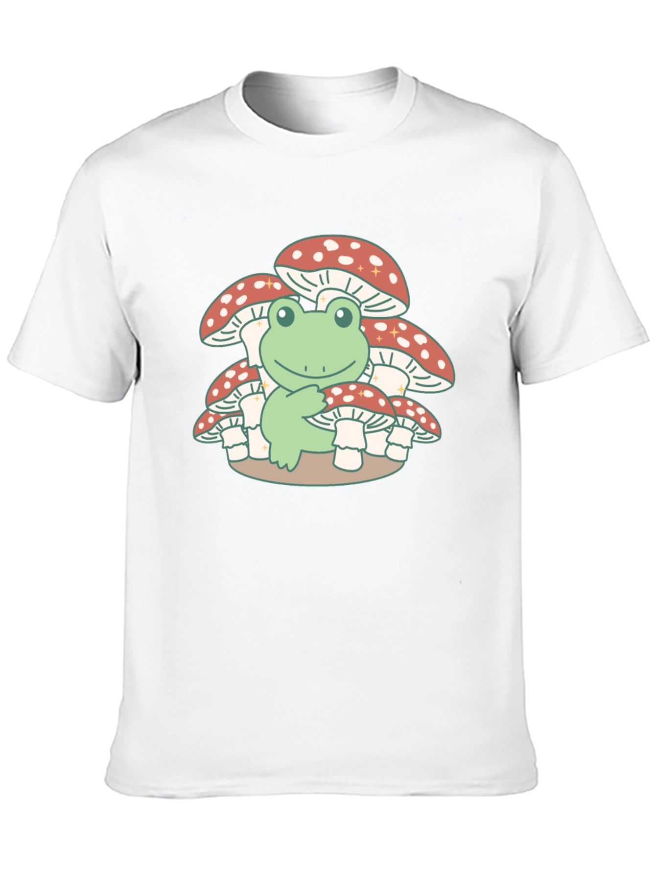 Frog on Mushrooms T-Shirt - Cute & Unique Design