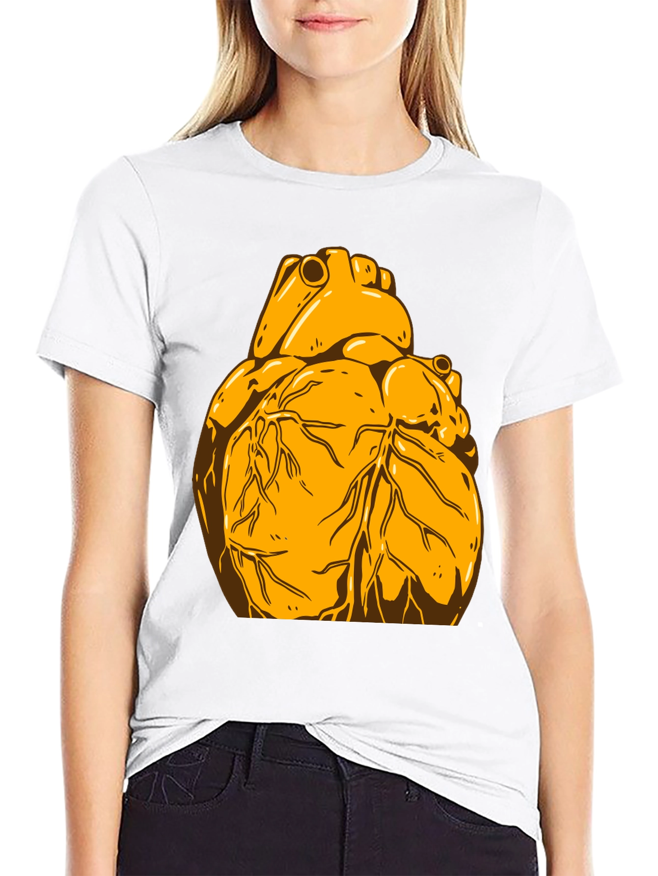 Anatomical Heart Graphic Tee - Black