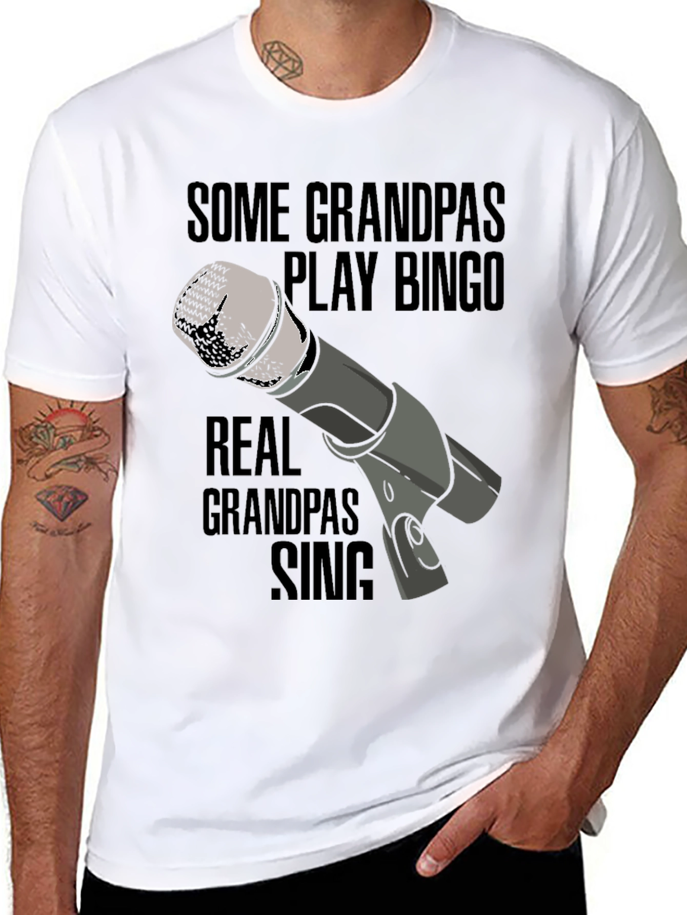 Singing Grandpa T-Shirt: Real Grandpas Sing