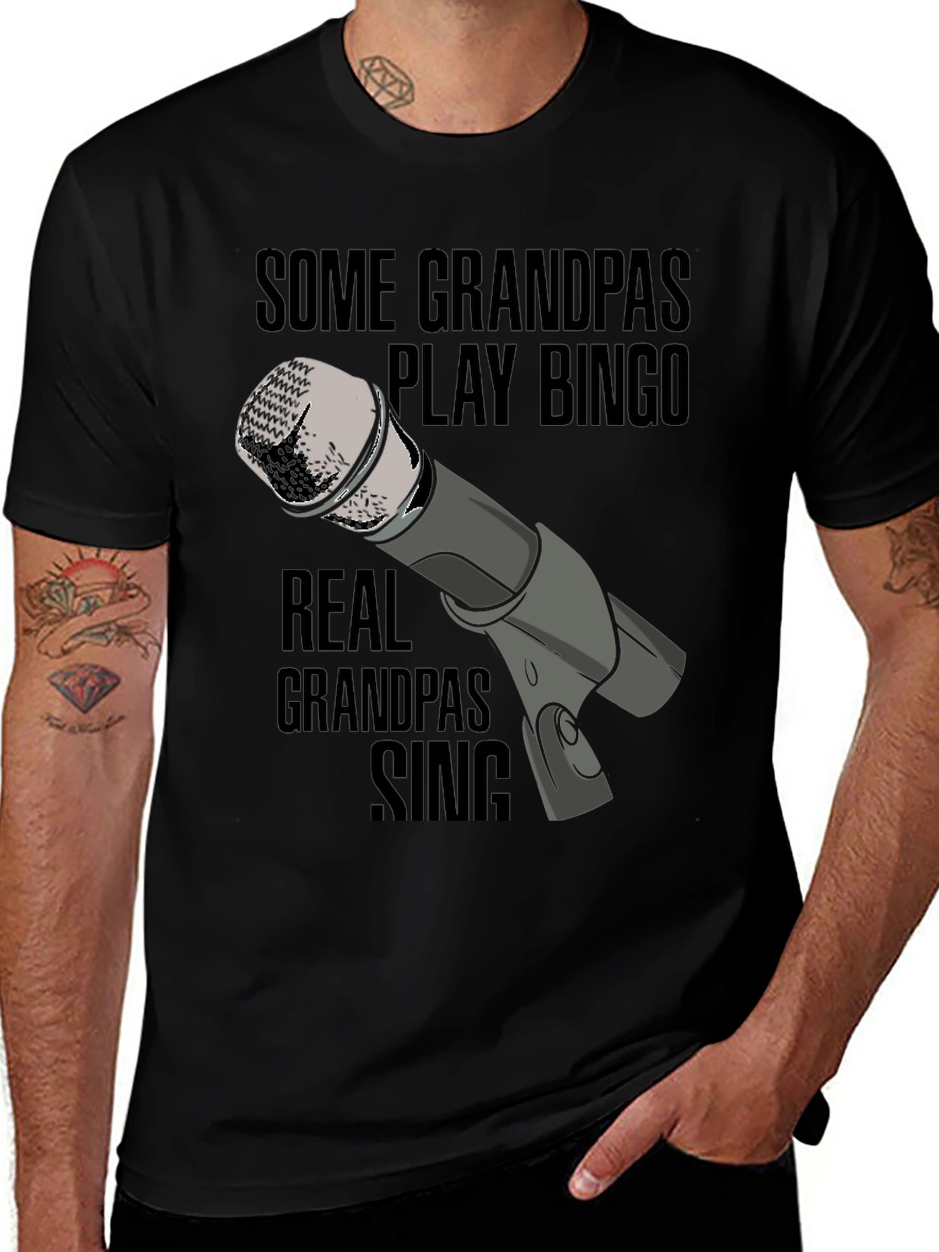 Singing Grandpa T-Shirt: Real Grandpas Sing