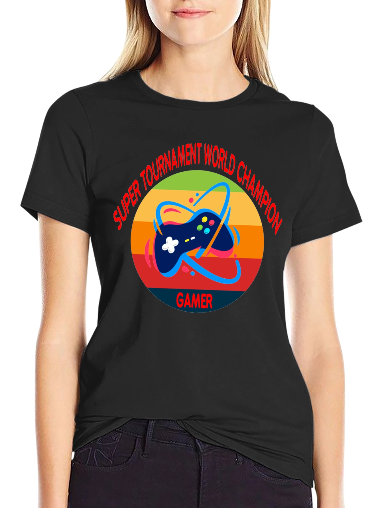 Super Tournament World Champion Gamer T-Shirt