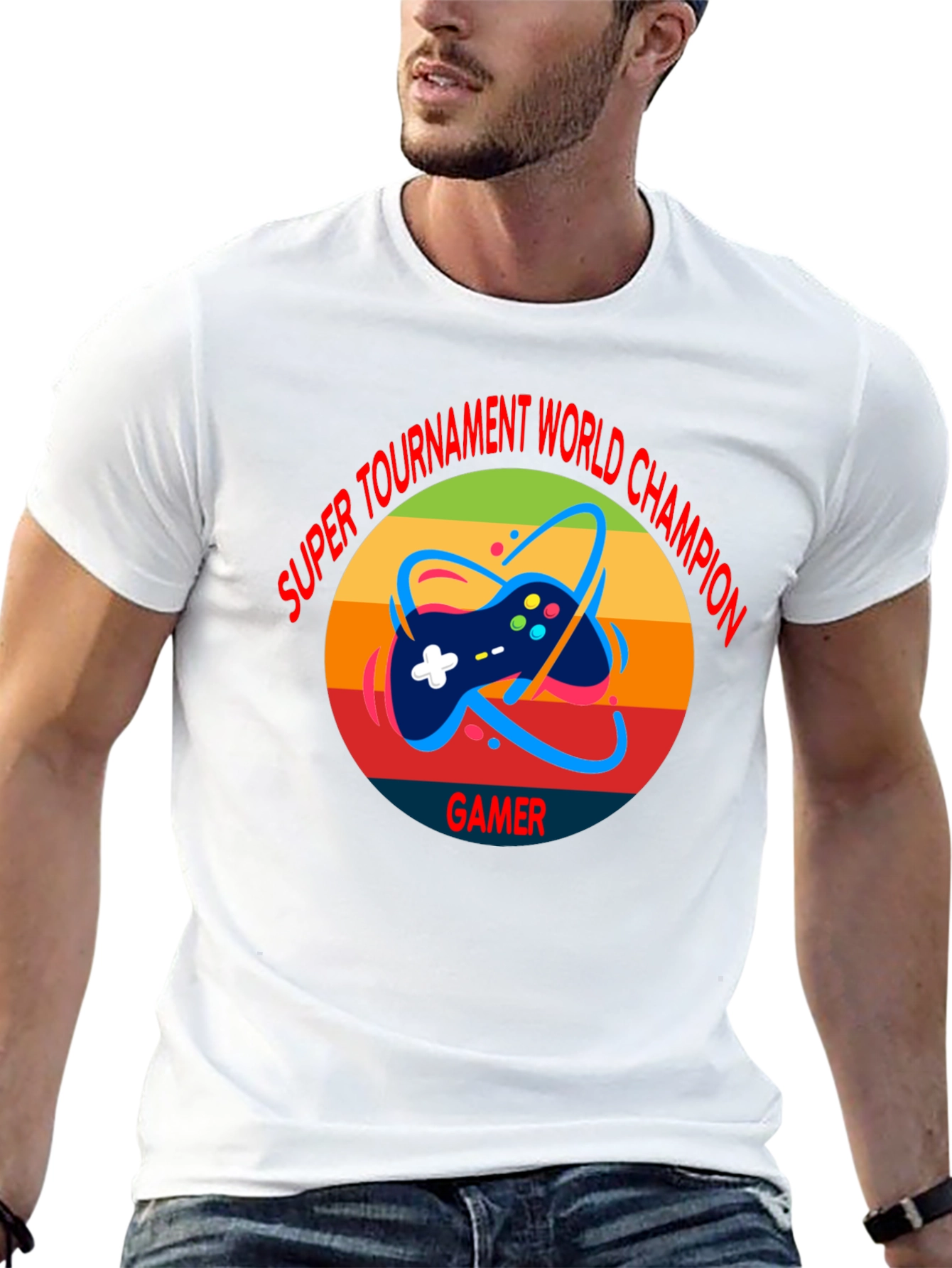 Super Tournament World Champion Gamer T-Shirt