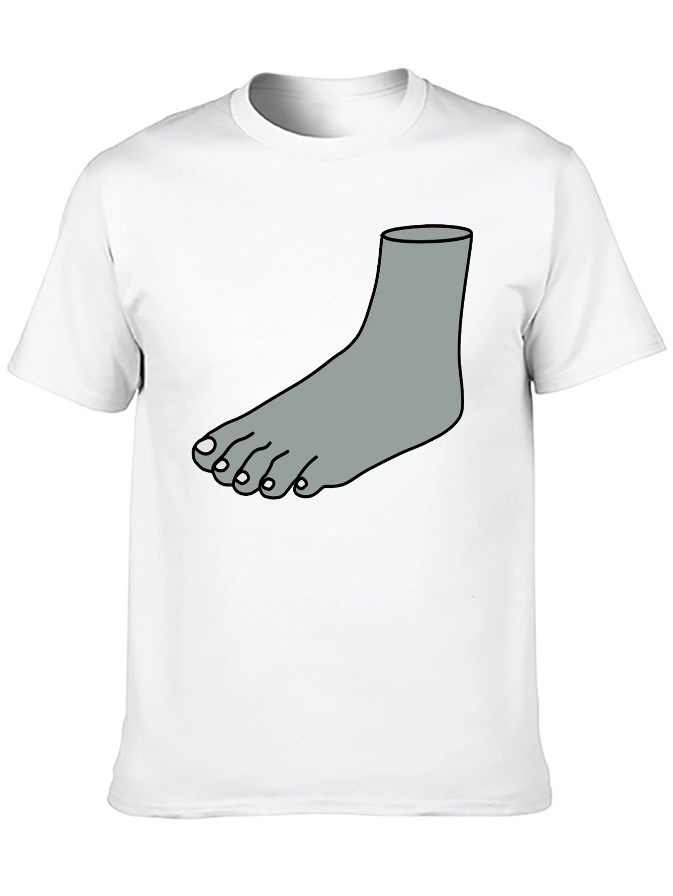 Funny Foot Graphic T-Shirt - Black