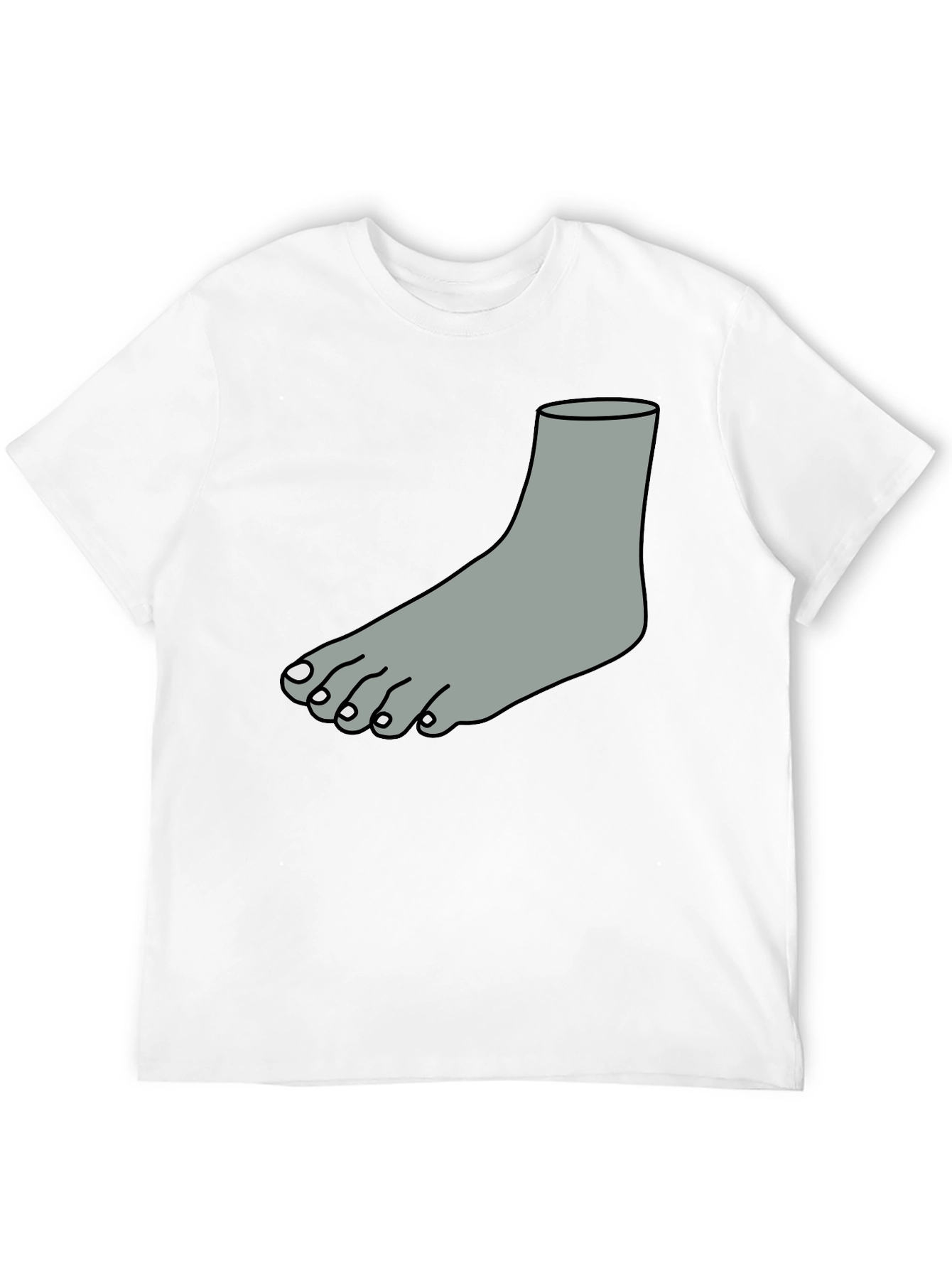 Funny Foot Graphic T-Shirt - Black