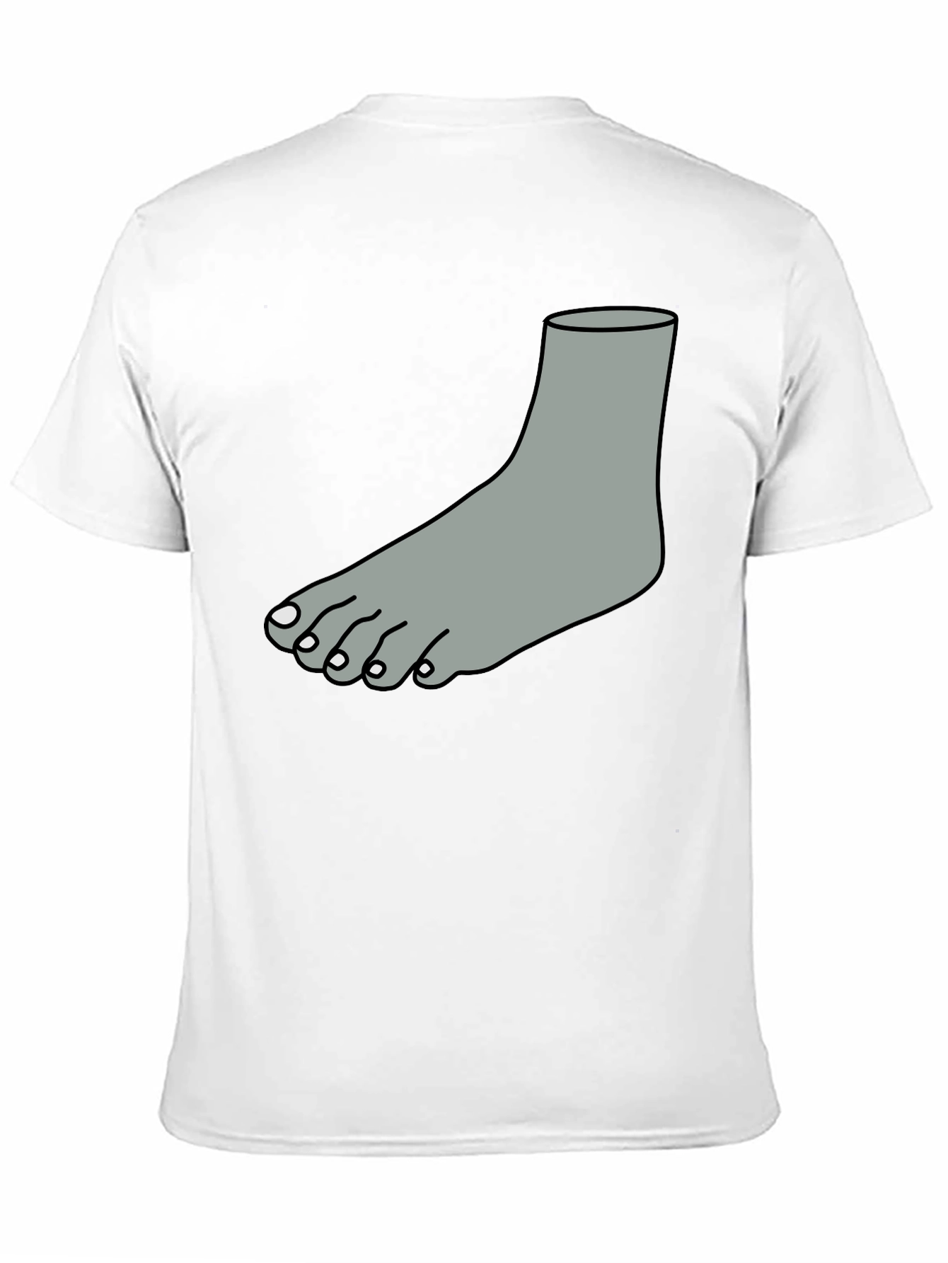 Funny Foot Graphic T-Shirt - Black