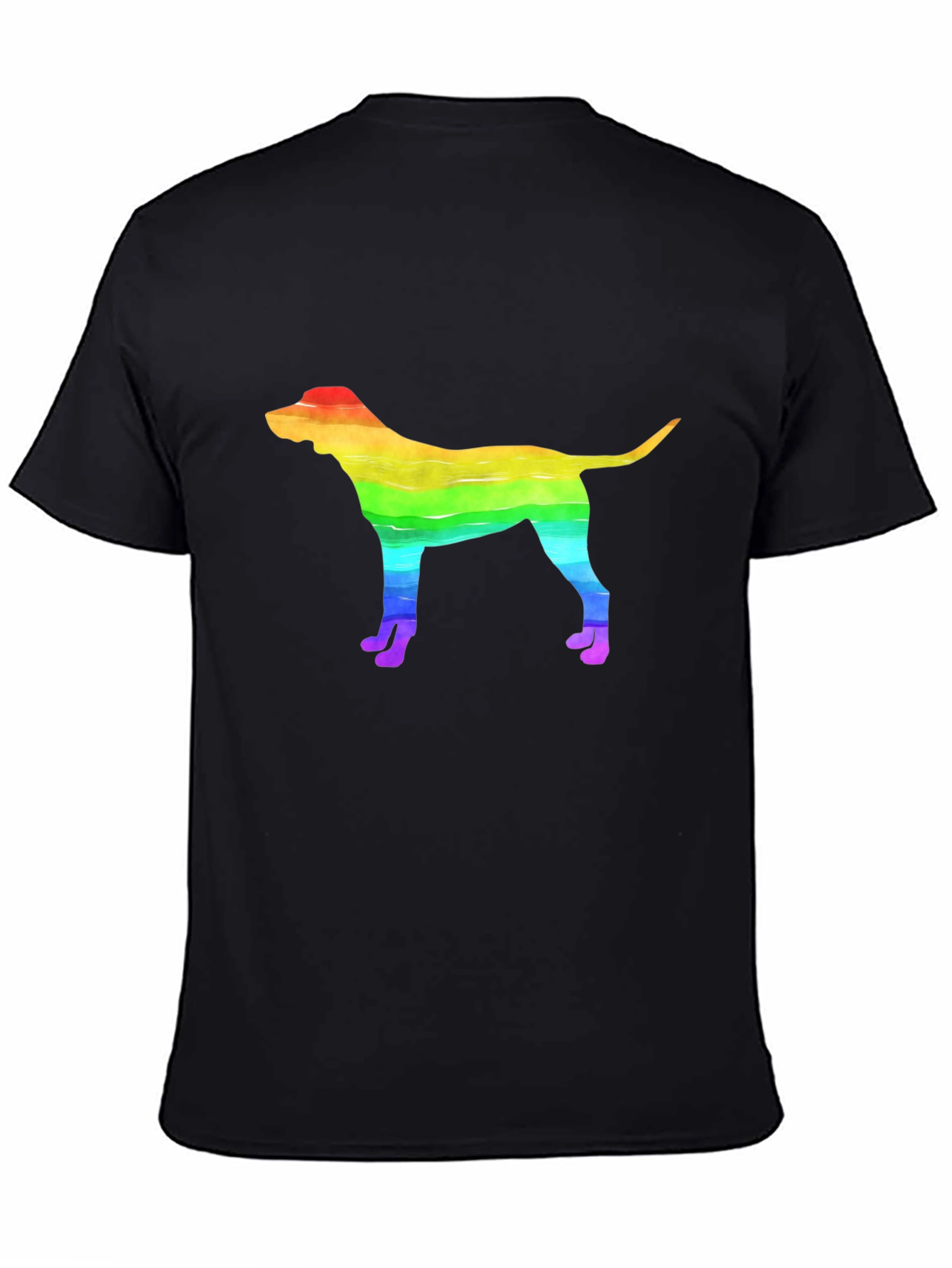 Rainbow Dog Graphic Tee - Black Unisex T-Shirt