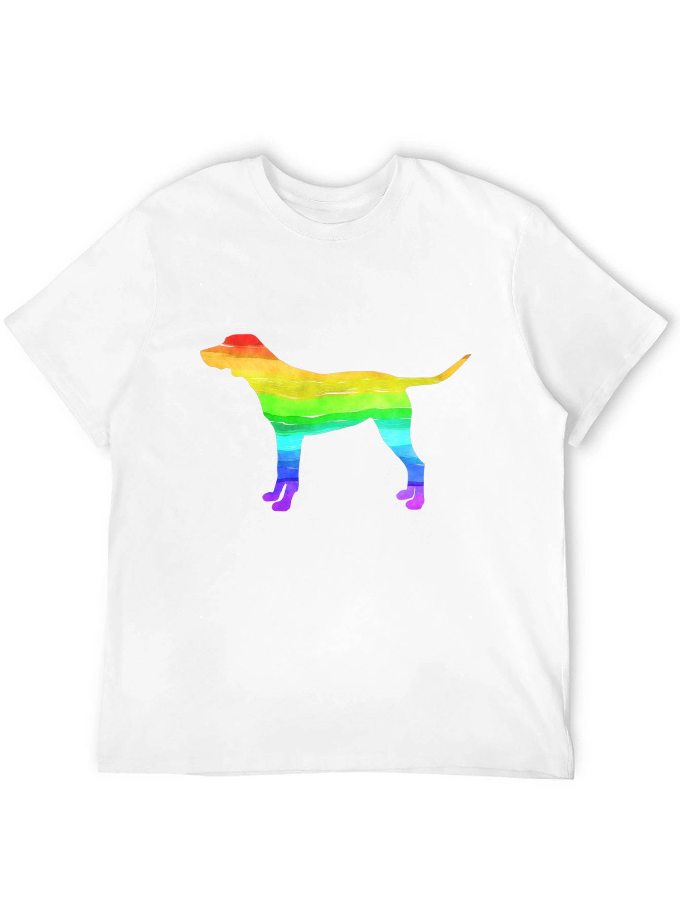 Rainbow Dog Graphic Tee - Black Unisex T-Shirt
