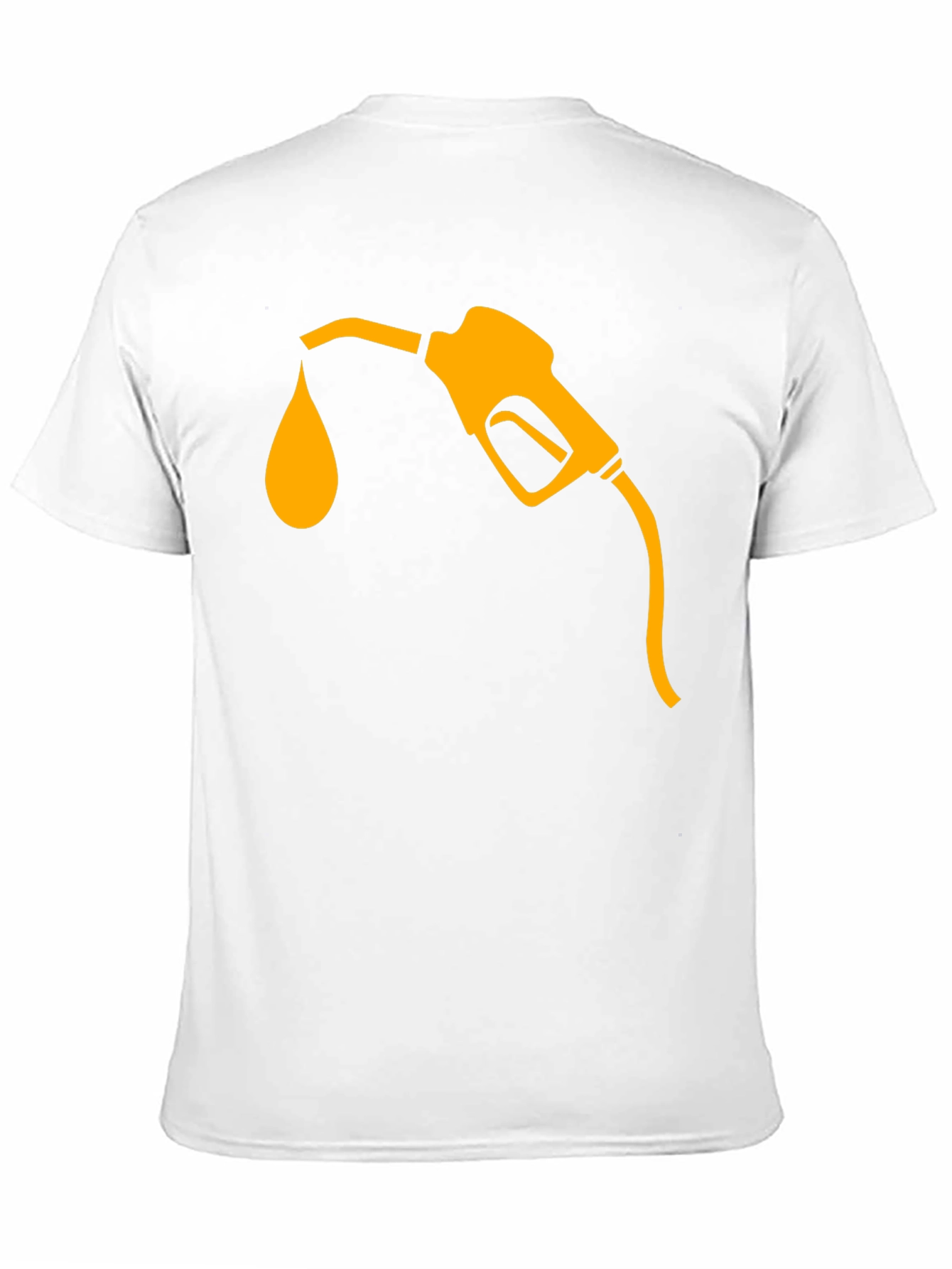 Fuel Up: Mens Black T-Shirt with Gas Pump Graphic