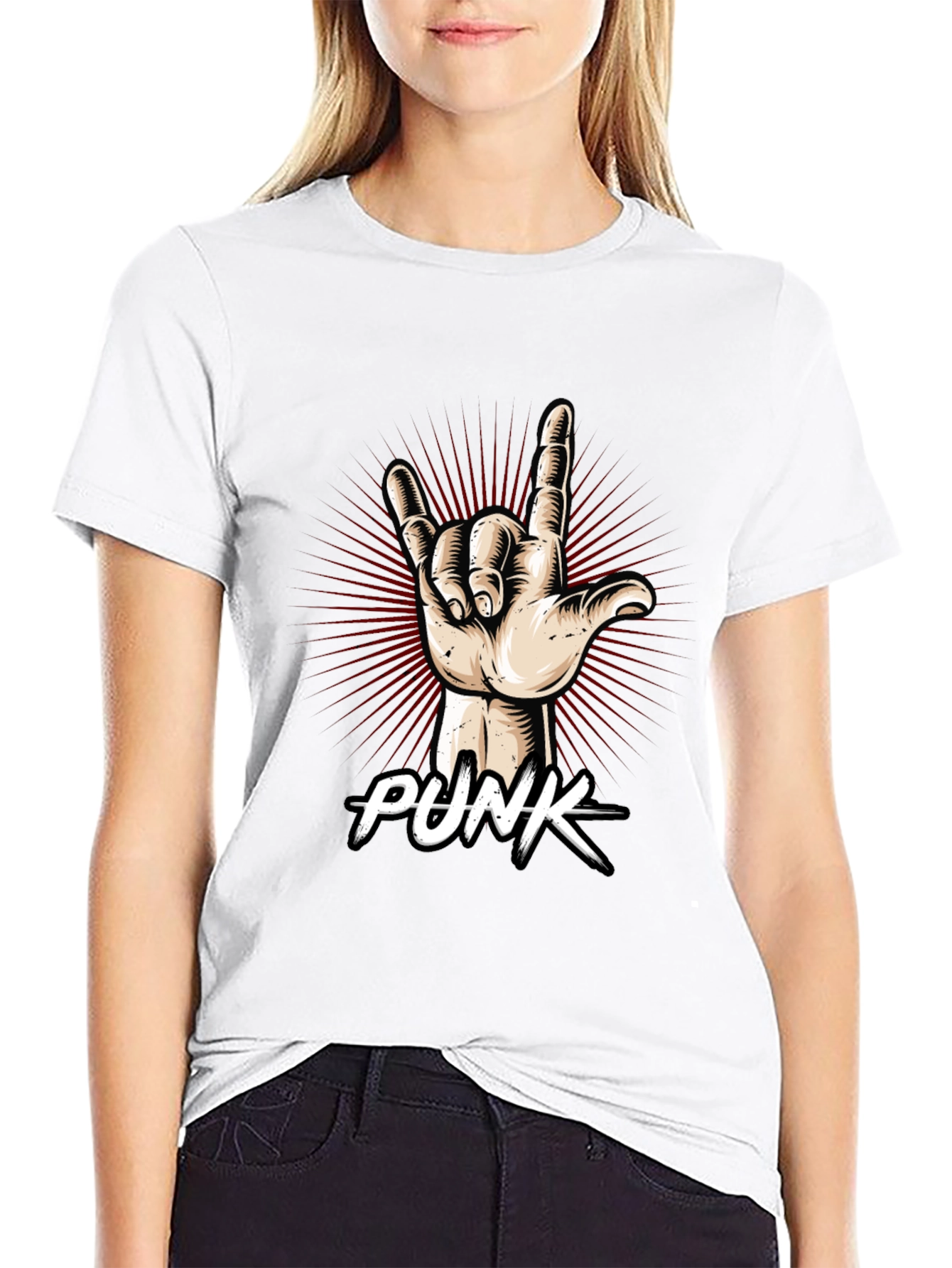 Punk Rock Hand Graphic T-Shirt