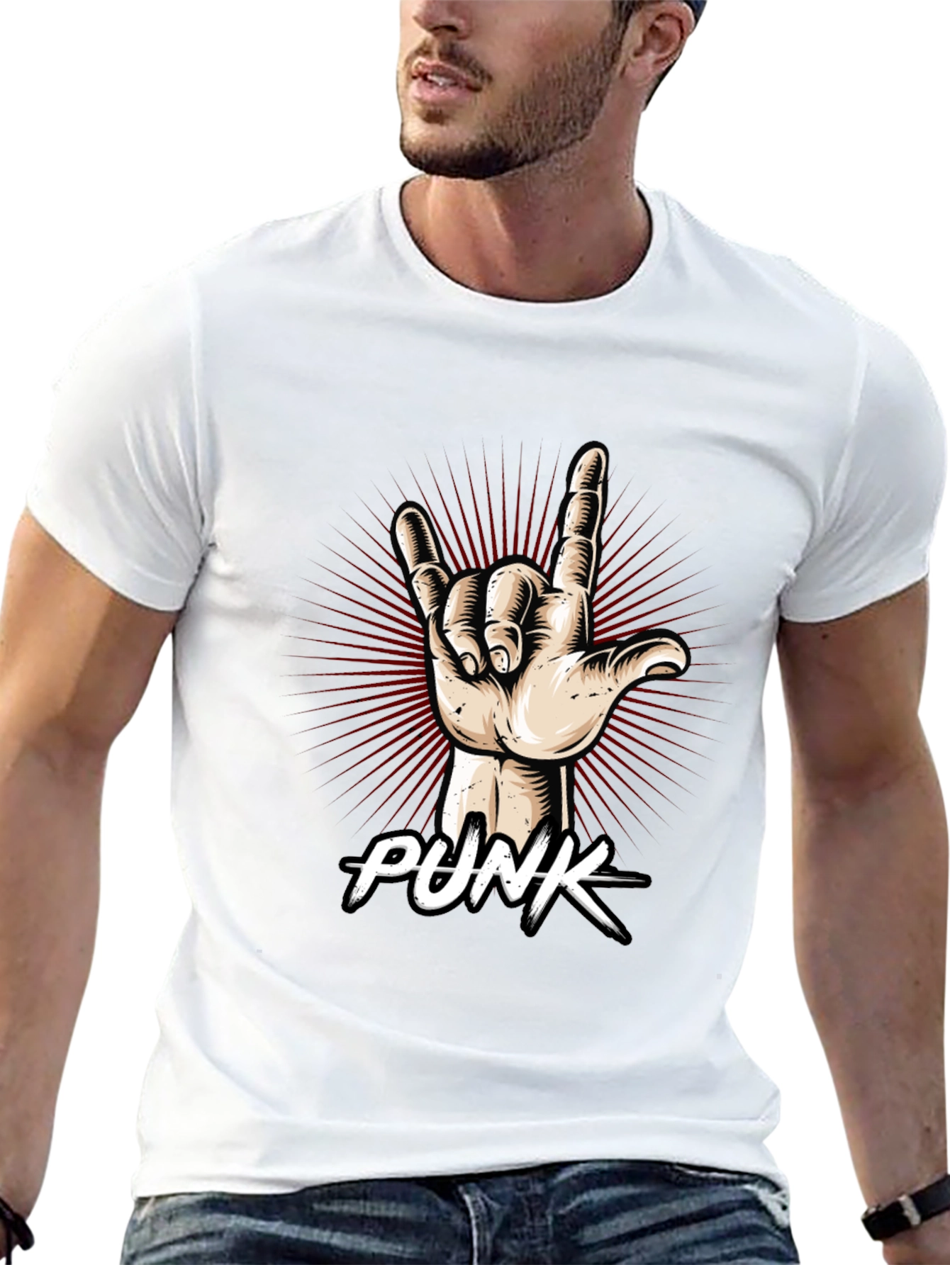 Punk Rock Hand Graphic T-Shirt