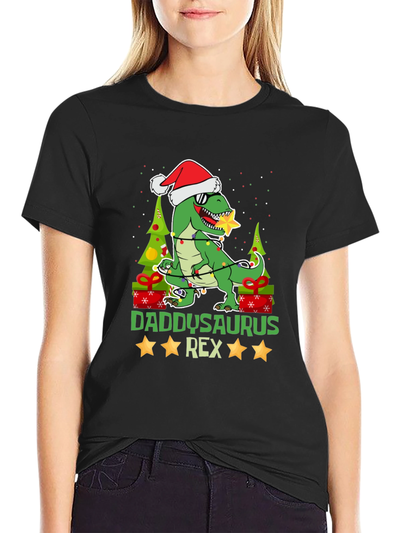 Daddysaurus Rex Christmas T-Shirt