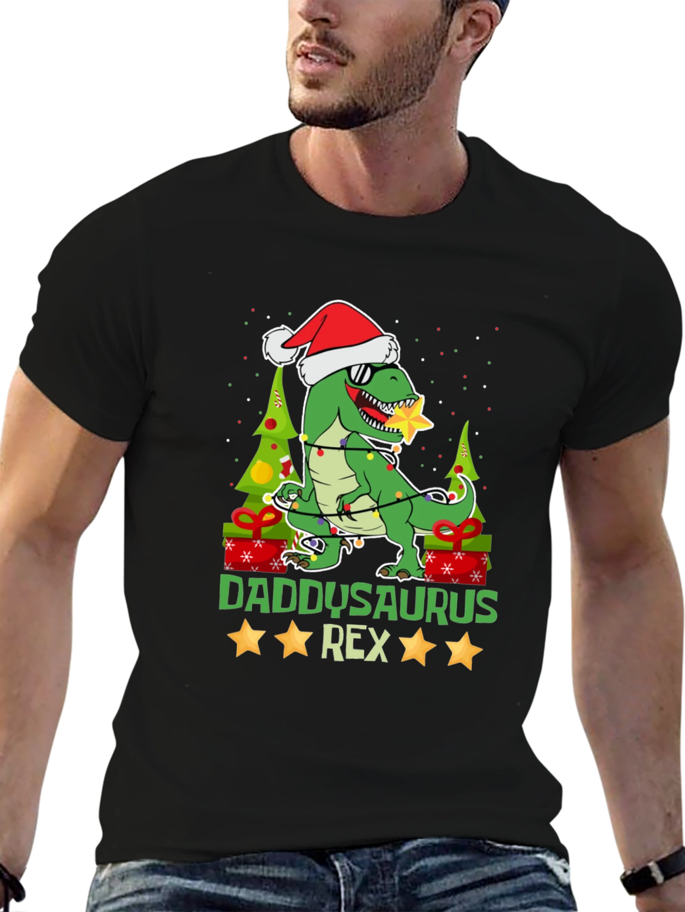 Daddysaurus Rex Christmas T-Shirt