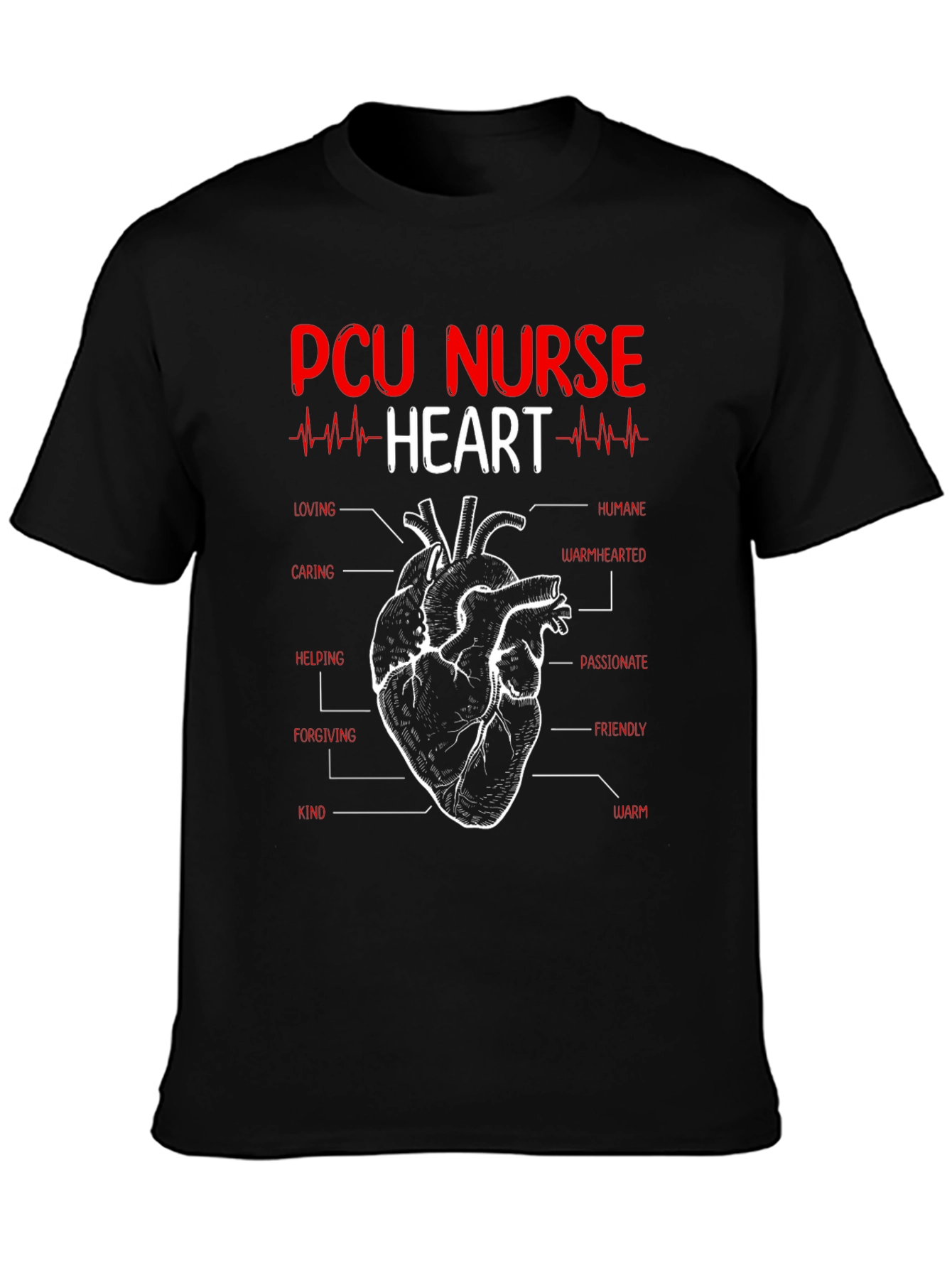 PCU Nurse Heart T-Shirt