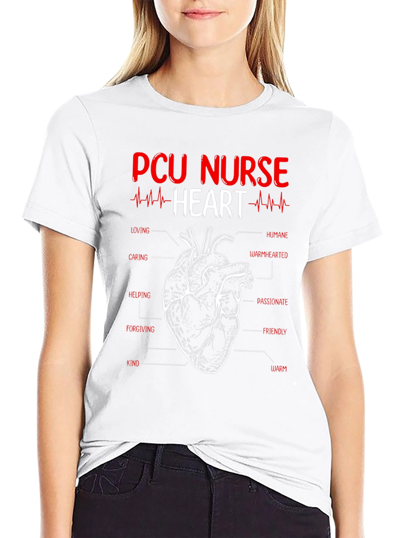 PCU Nurse Heart T-Shirt