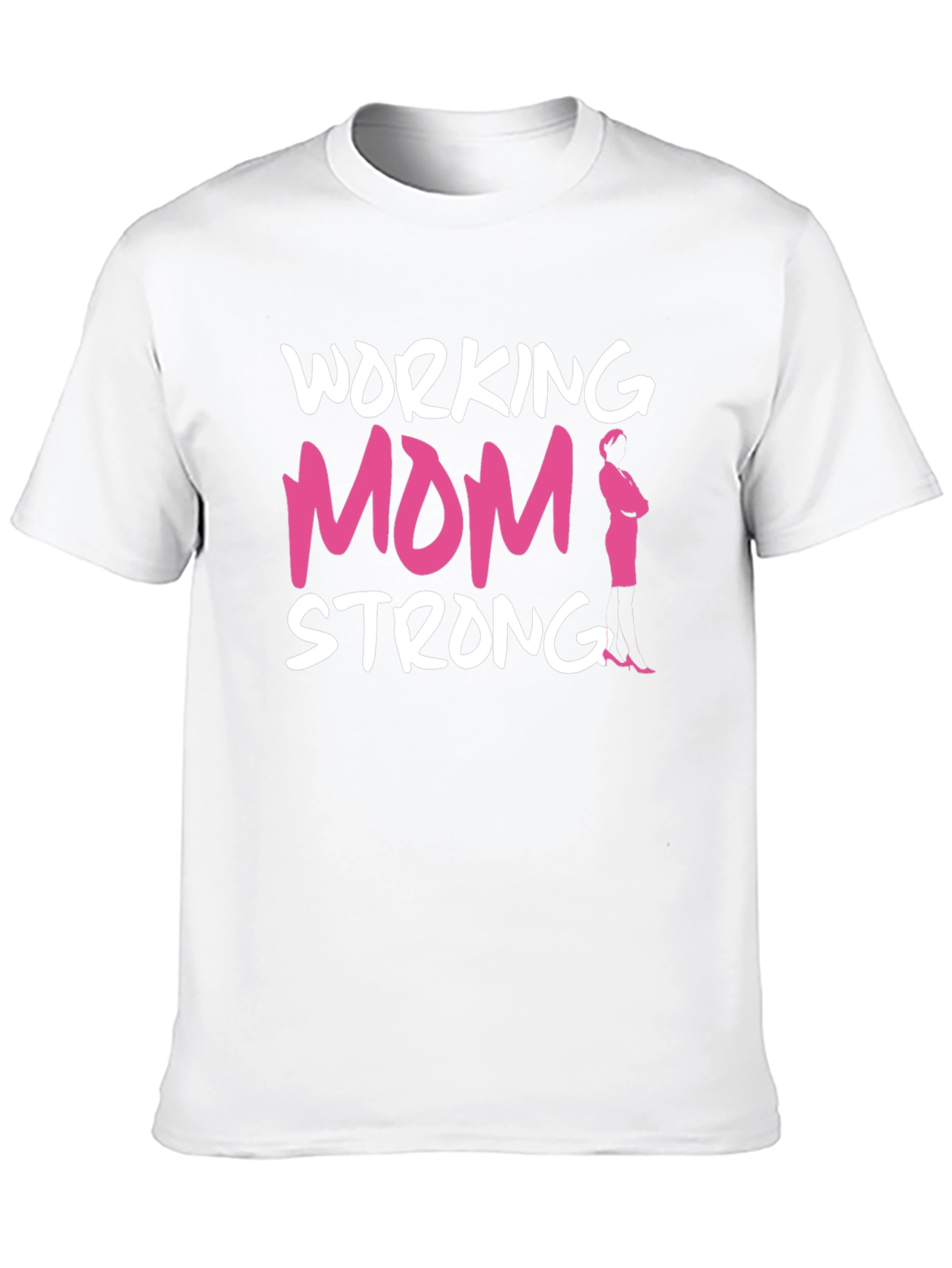 Working Mom Strong T-Shirt - Pink Flamingo Graphic