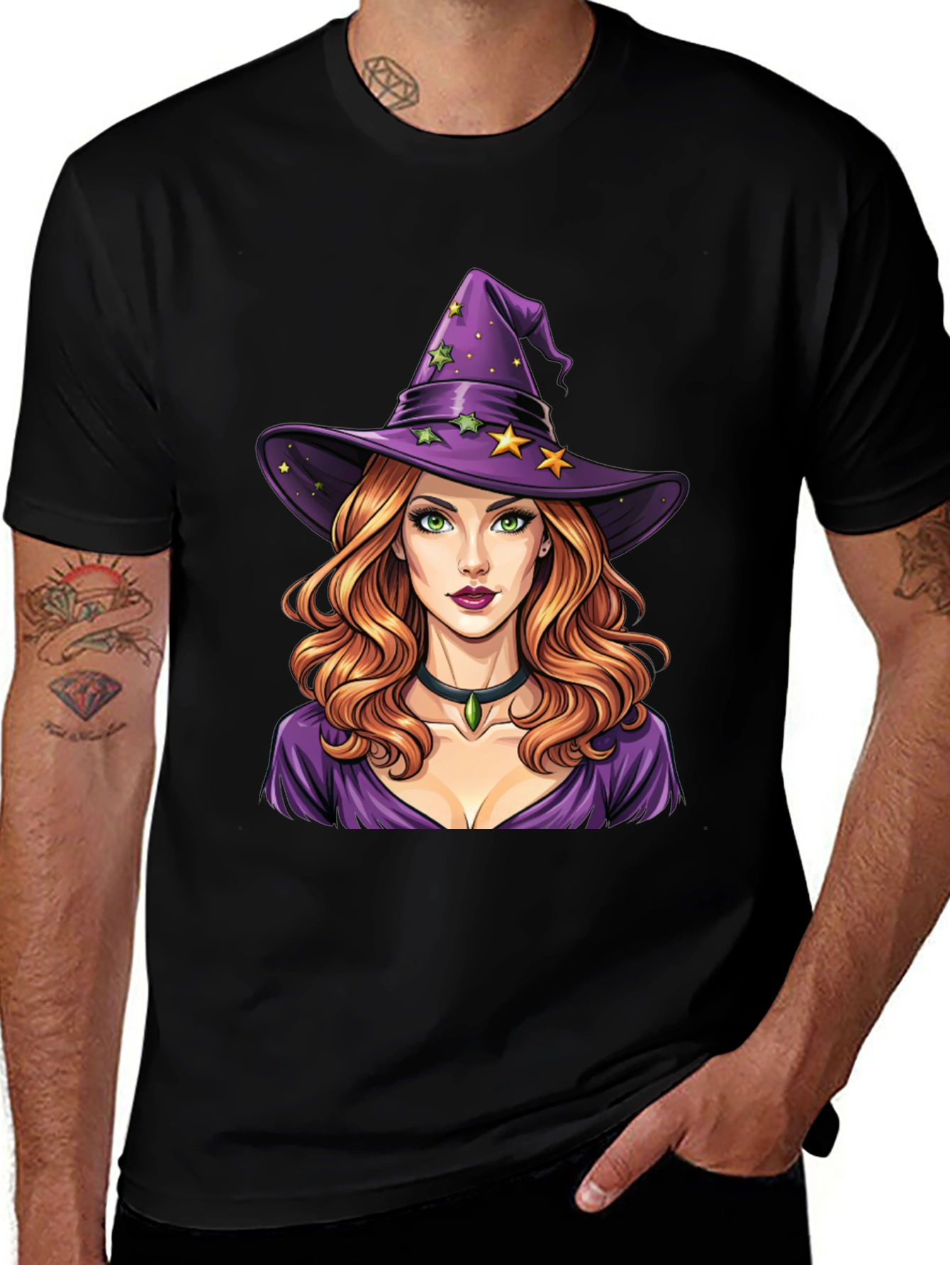 Witch Graphic Tee - Halloween Style