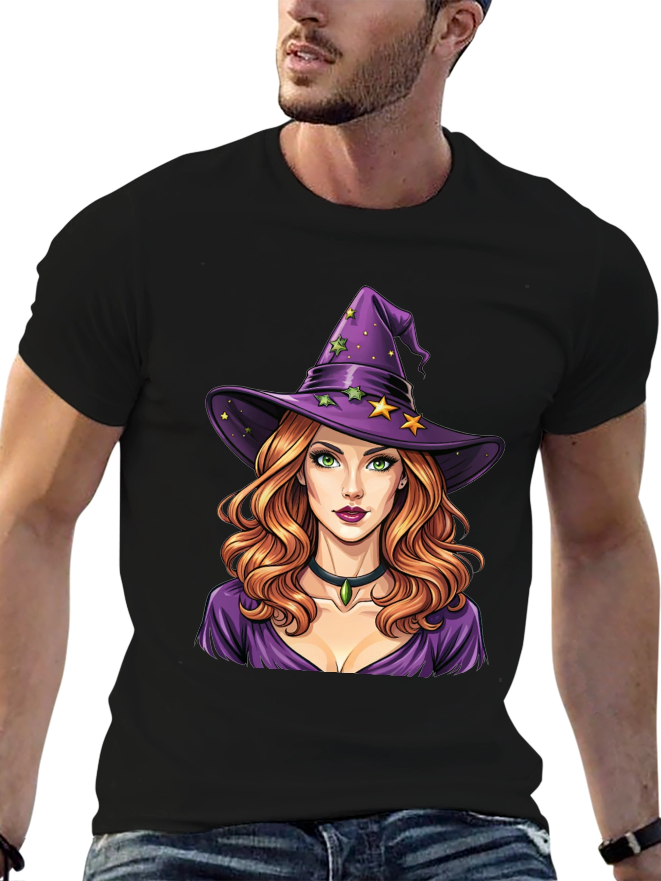 Witch Graphic Tee - Halloween Style