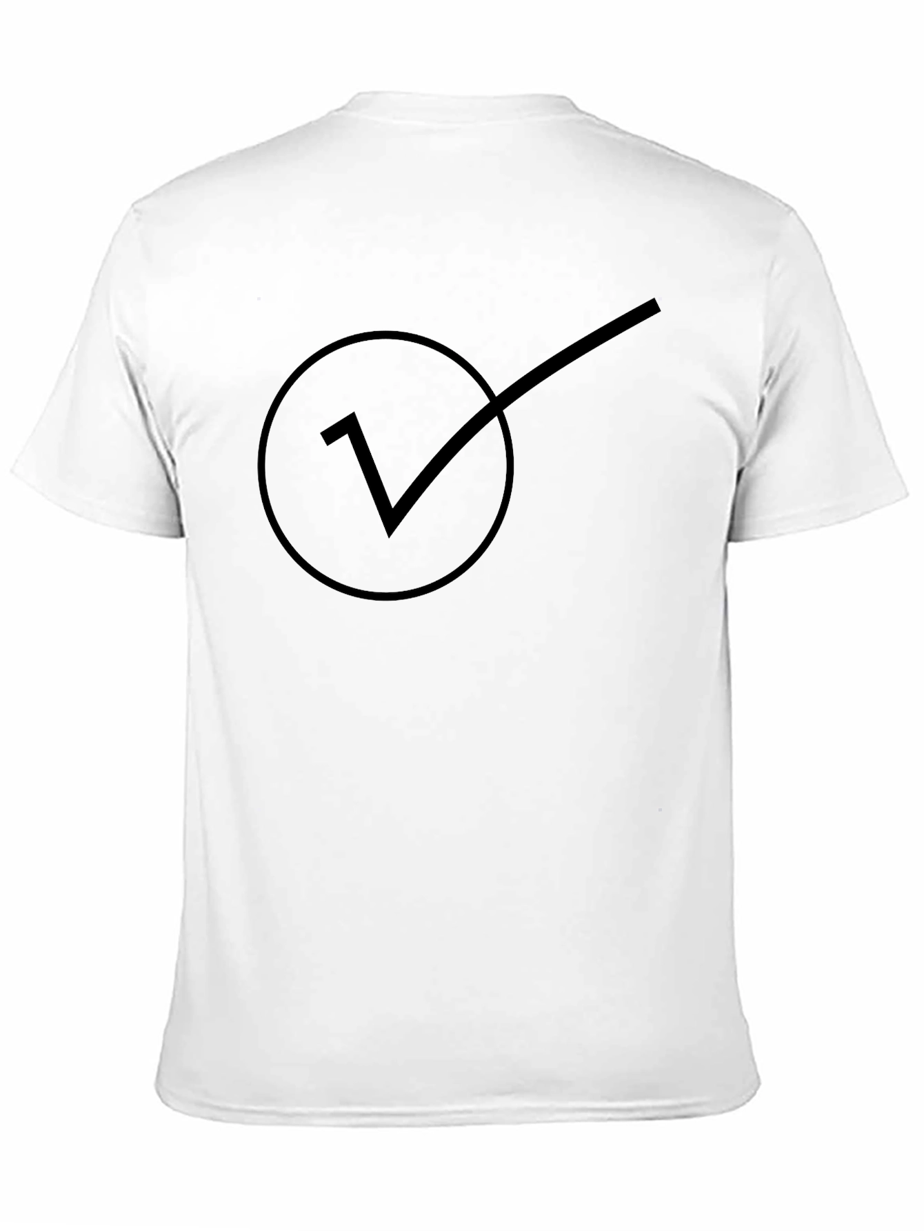 Check Mark Graphic Tee - Classic Black Cotton T-Shirt