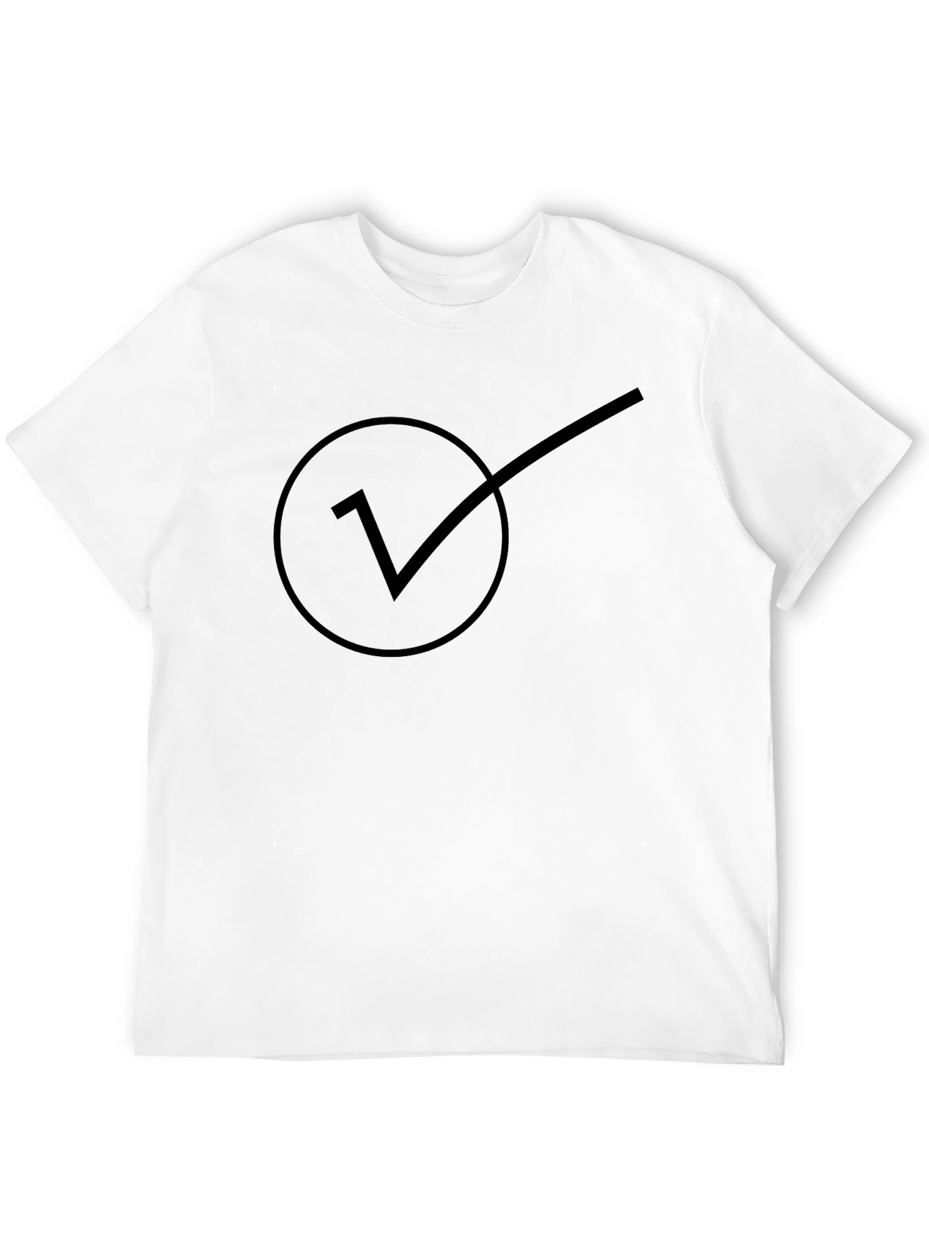 Check Mark Graphic Tee - Classic Black Cotton T-Shirt