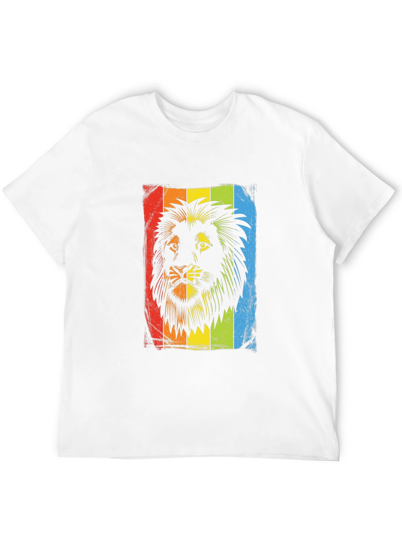 Lion Reggae Graphic Print Mens Black T-Shirt