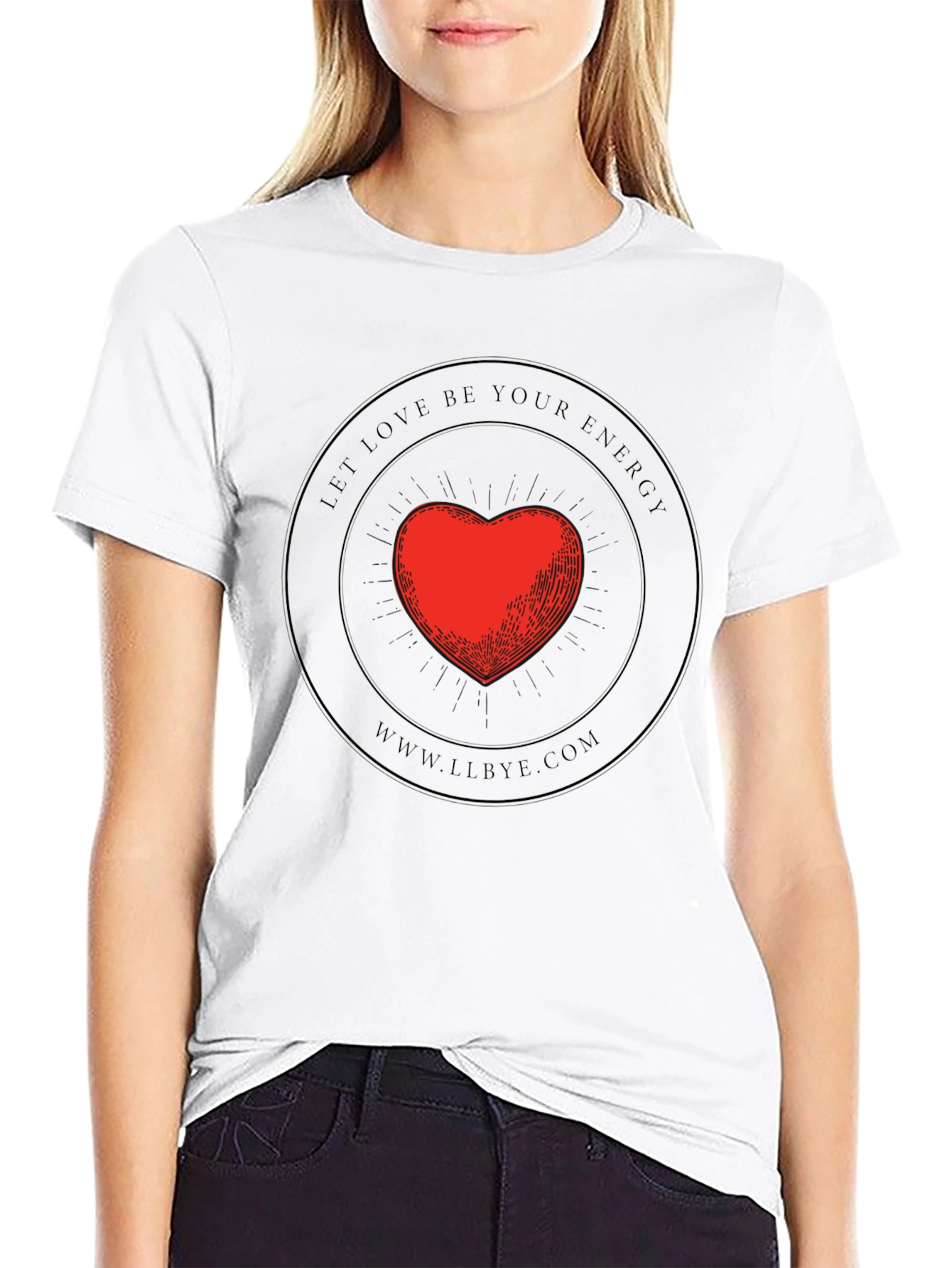 Love Energy Graphic Tee - Black Cotton Blend Shirt