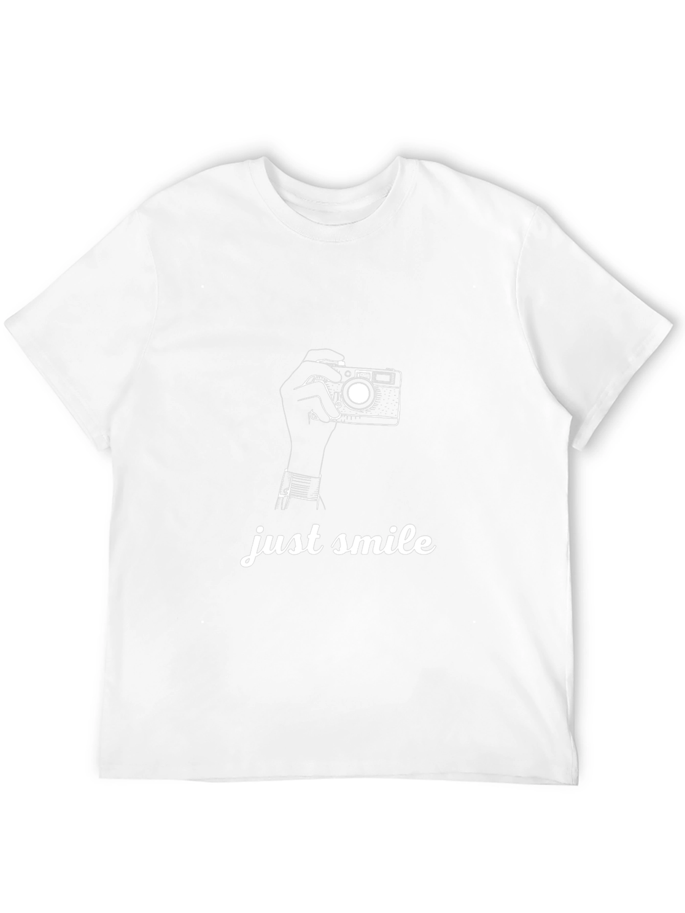 Just Smile Camera T-Shirt - Black