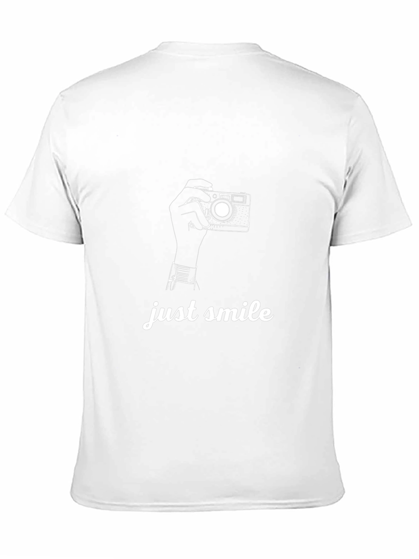 Just Smile Camera T-Shirt - Black