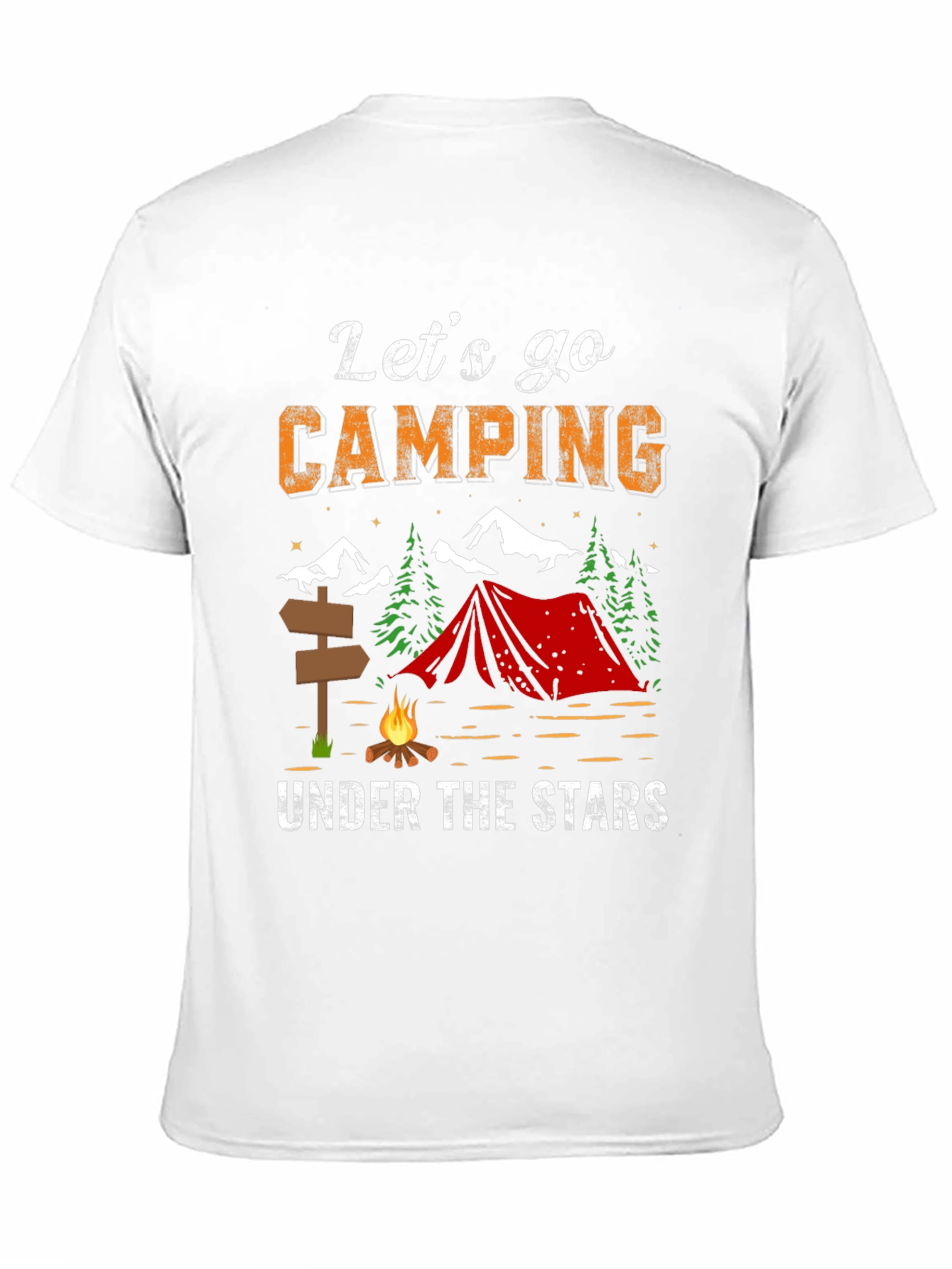 Lets Go Camping Under The Stars Graphic Tee