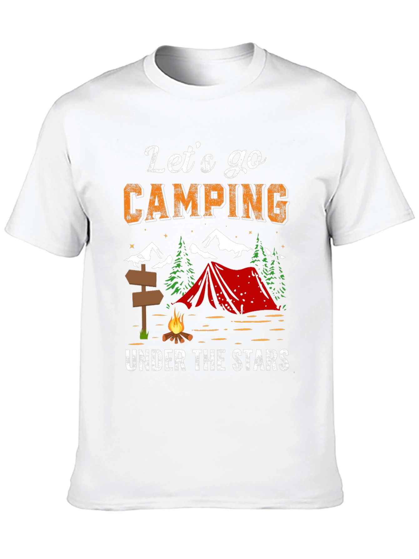 Lets Go Camping Under The Stars Graphic Tee