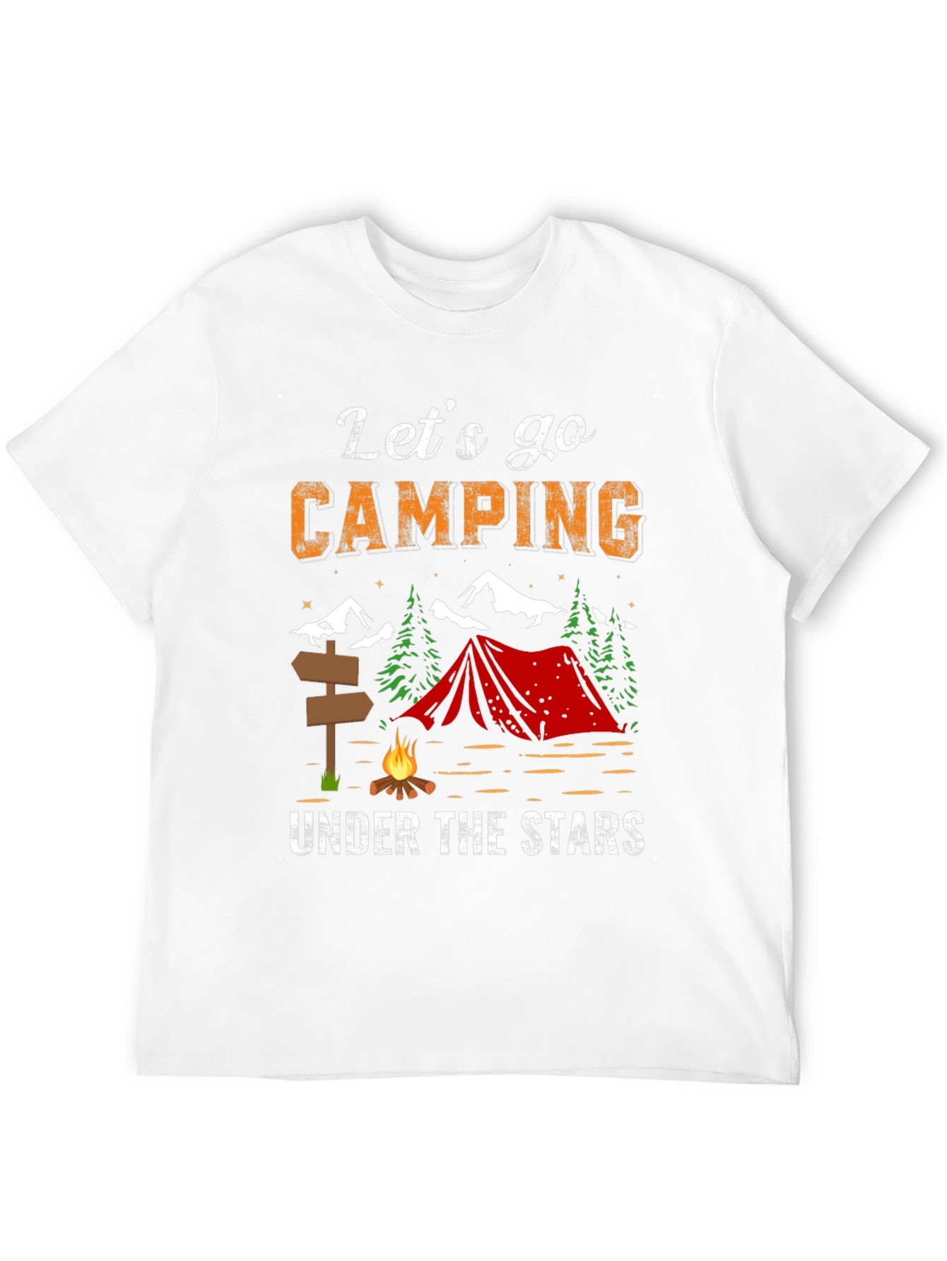 Lets Go Camping Under The Stars Graphic Tee