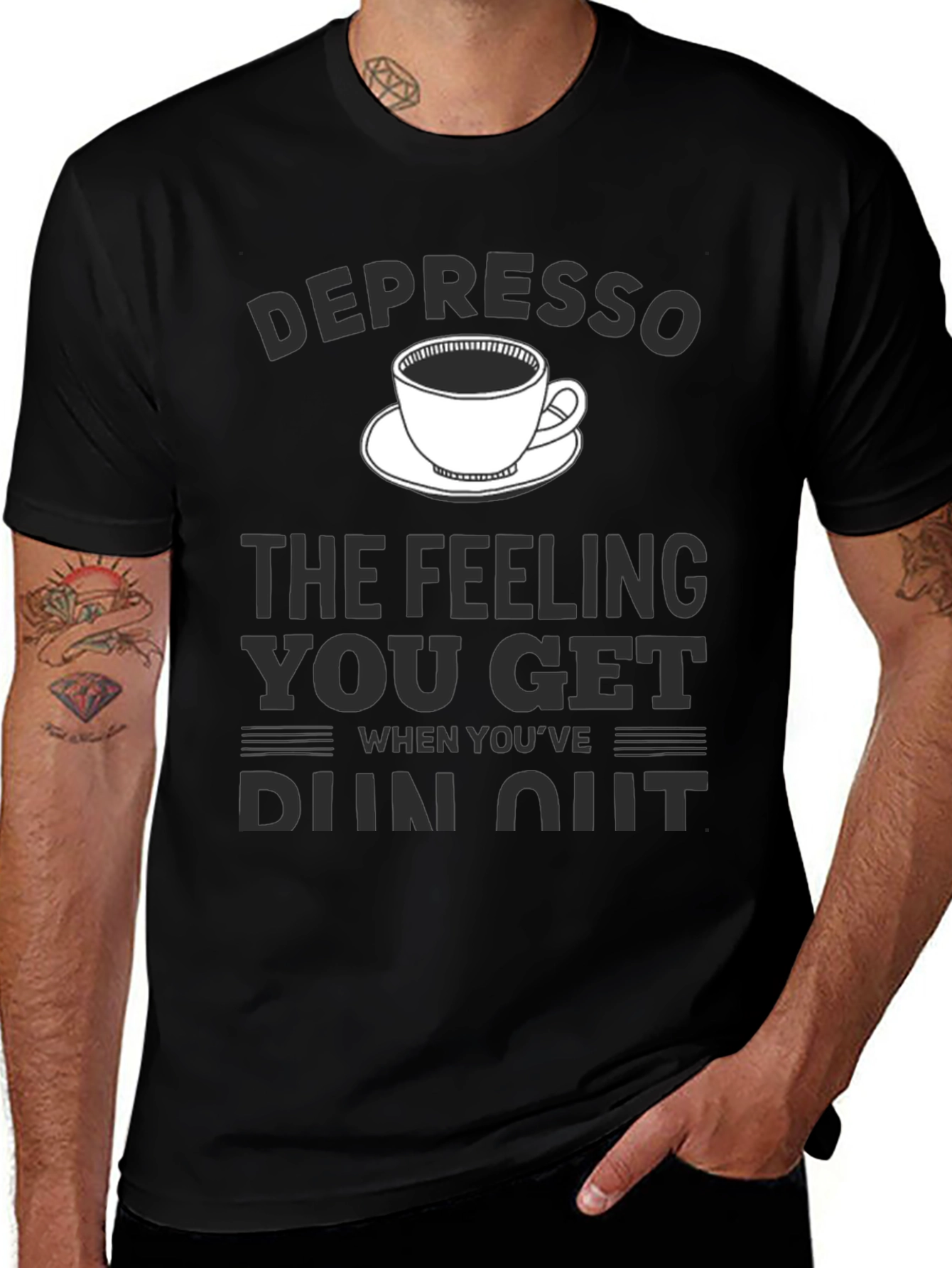 Depresso T-Shirt - Funny Coffee Lover Tee