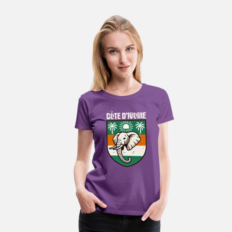 Ivory Coast West Africa Elefant Ivorian Flag Map