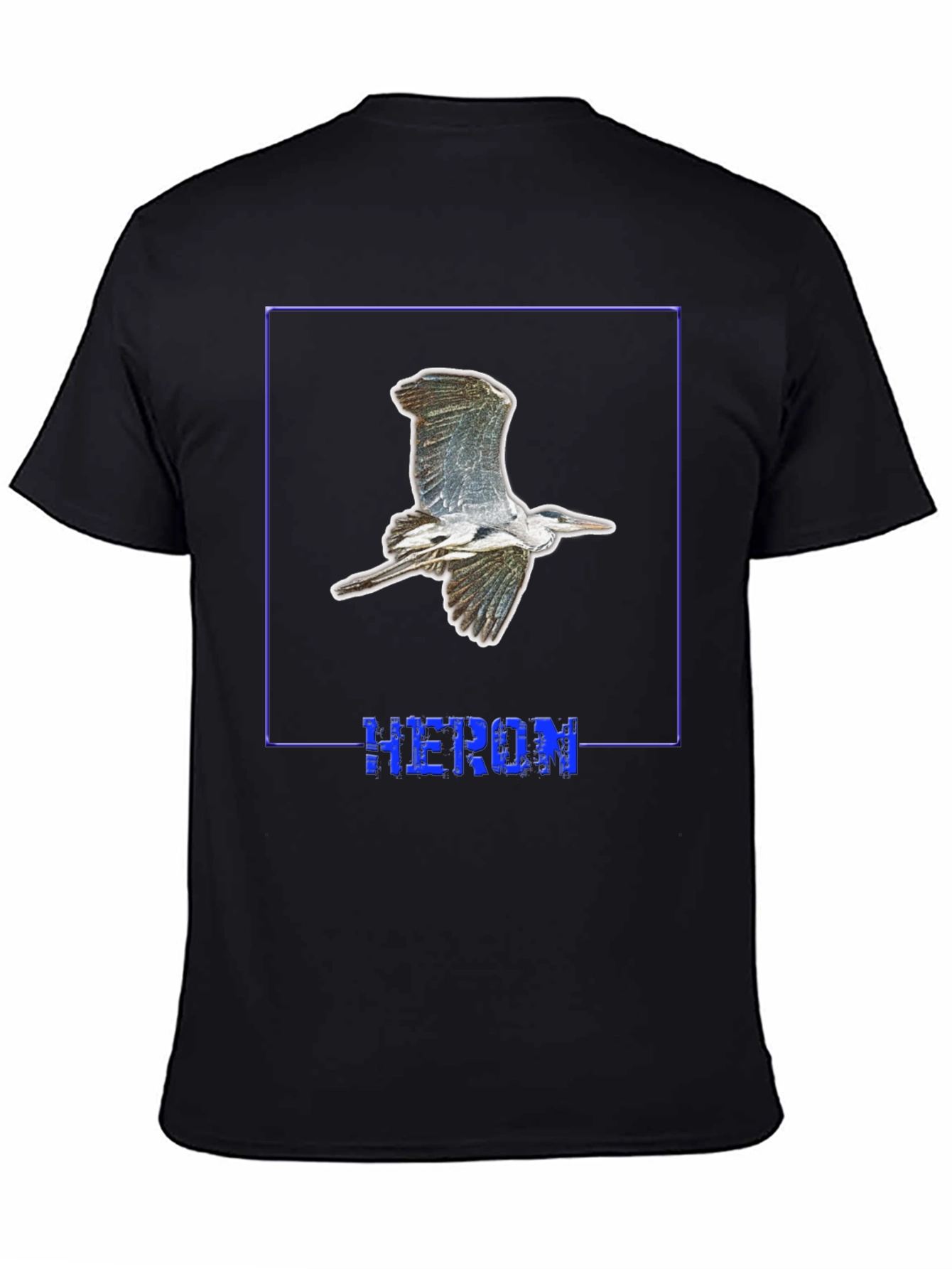 Heron Graphic Black T-Shirt
