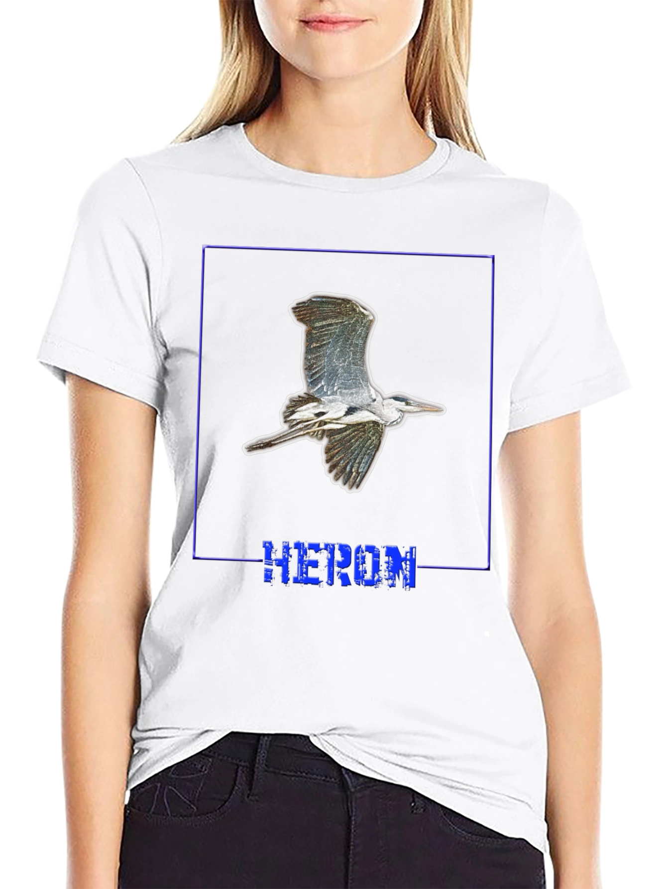 Heron Graphic Black T-Shirt